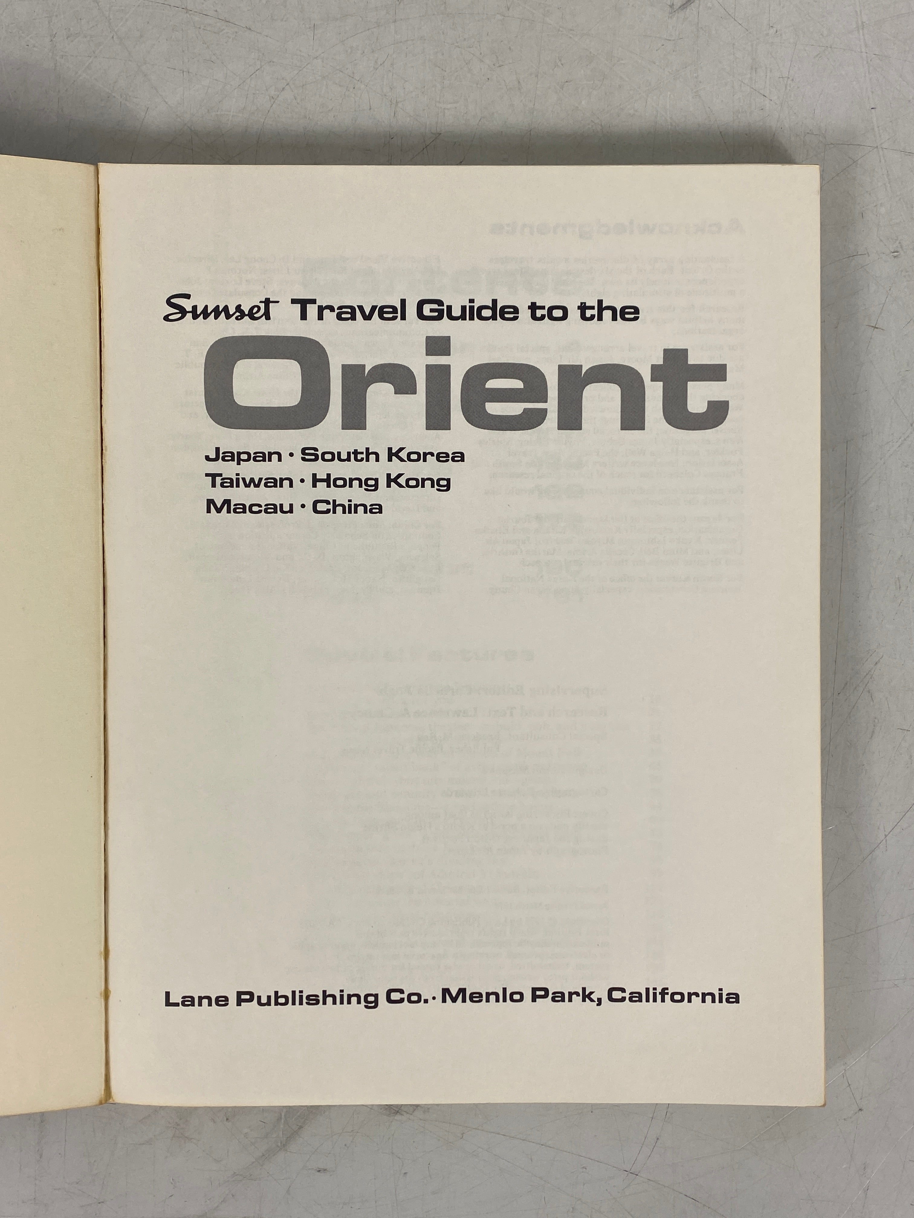 3 Vintage Sunset Travel Guides: the Orient/Hong Kong/Japan 1969-76 SC