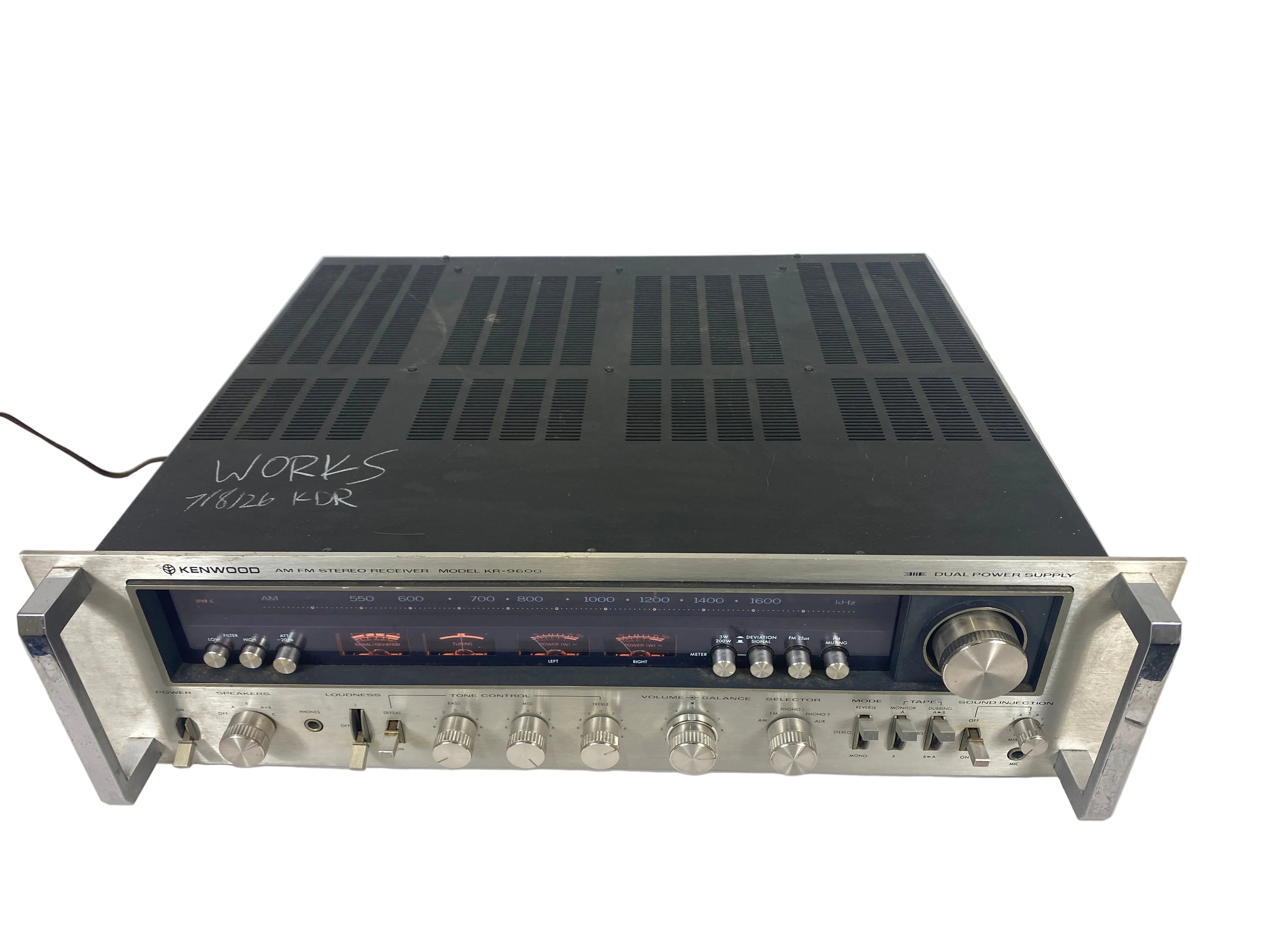 Kenwood Model KR-9600 Vintage Stereo Receiver