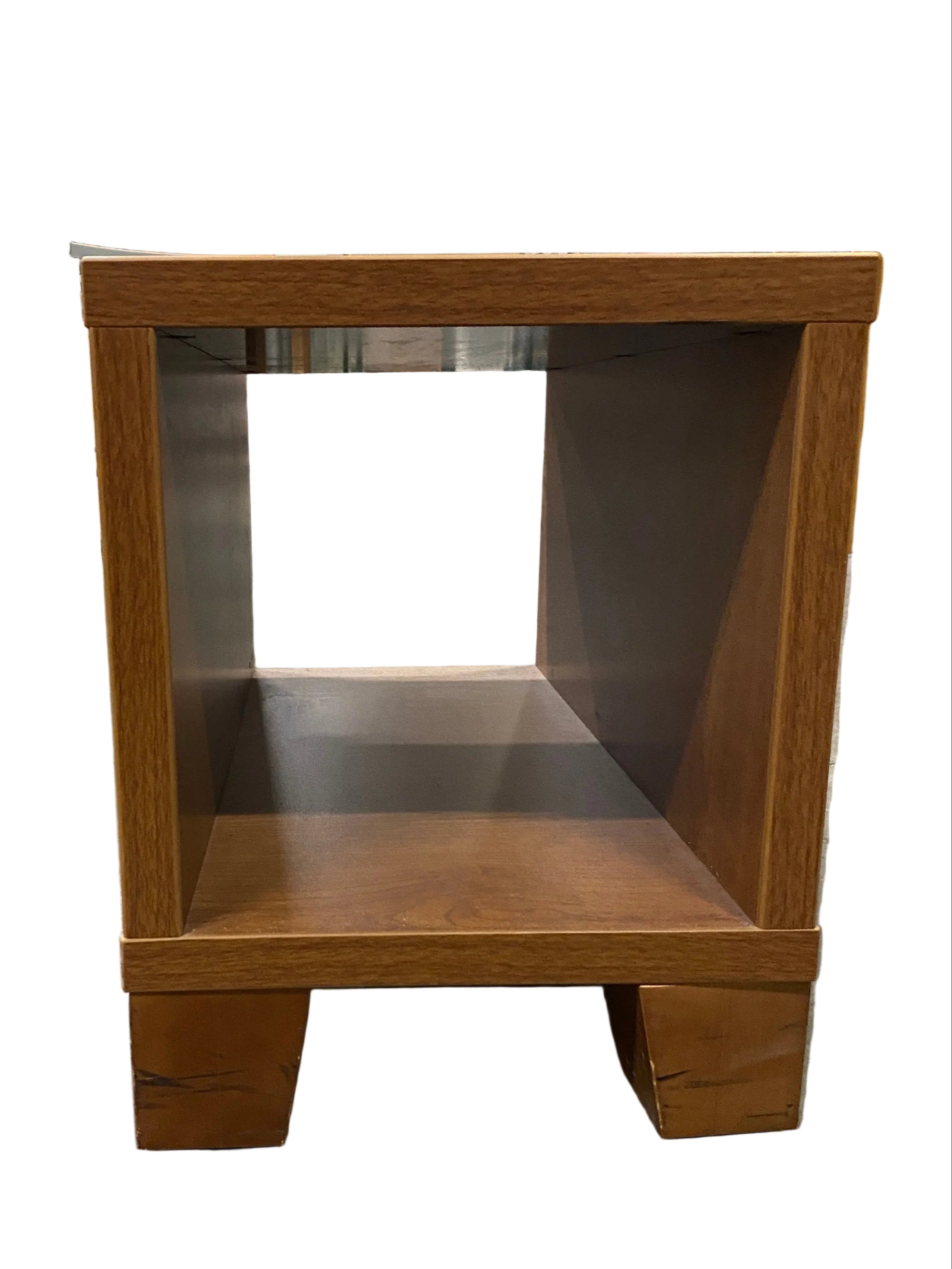Oak Cubby Side Table