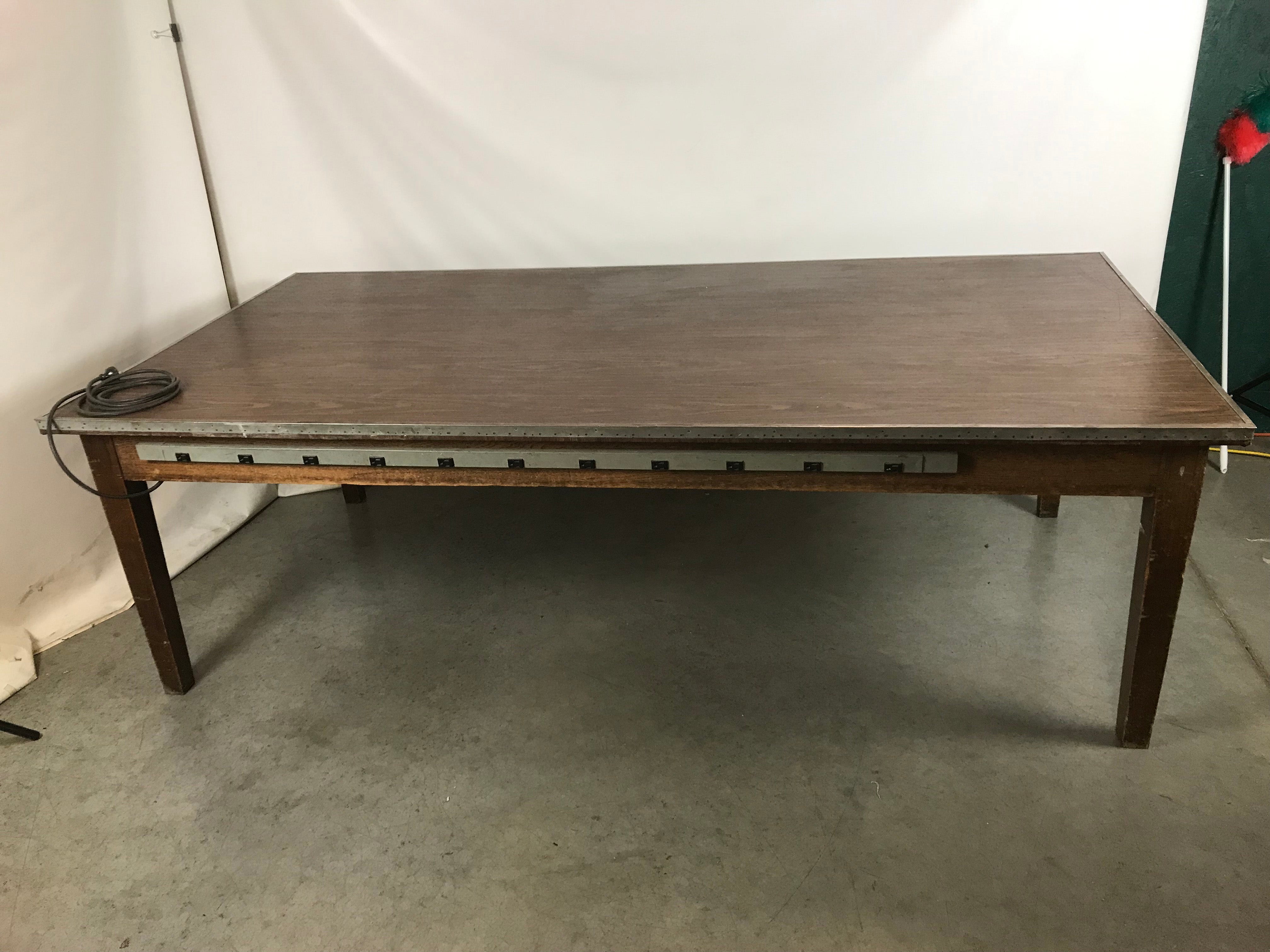 Large 96x48 Wood Electrical Table