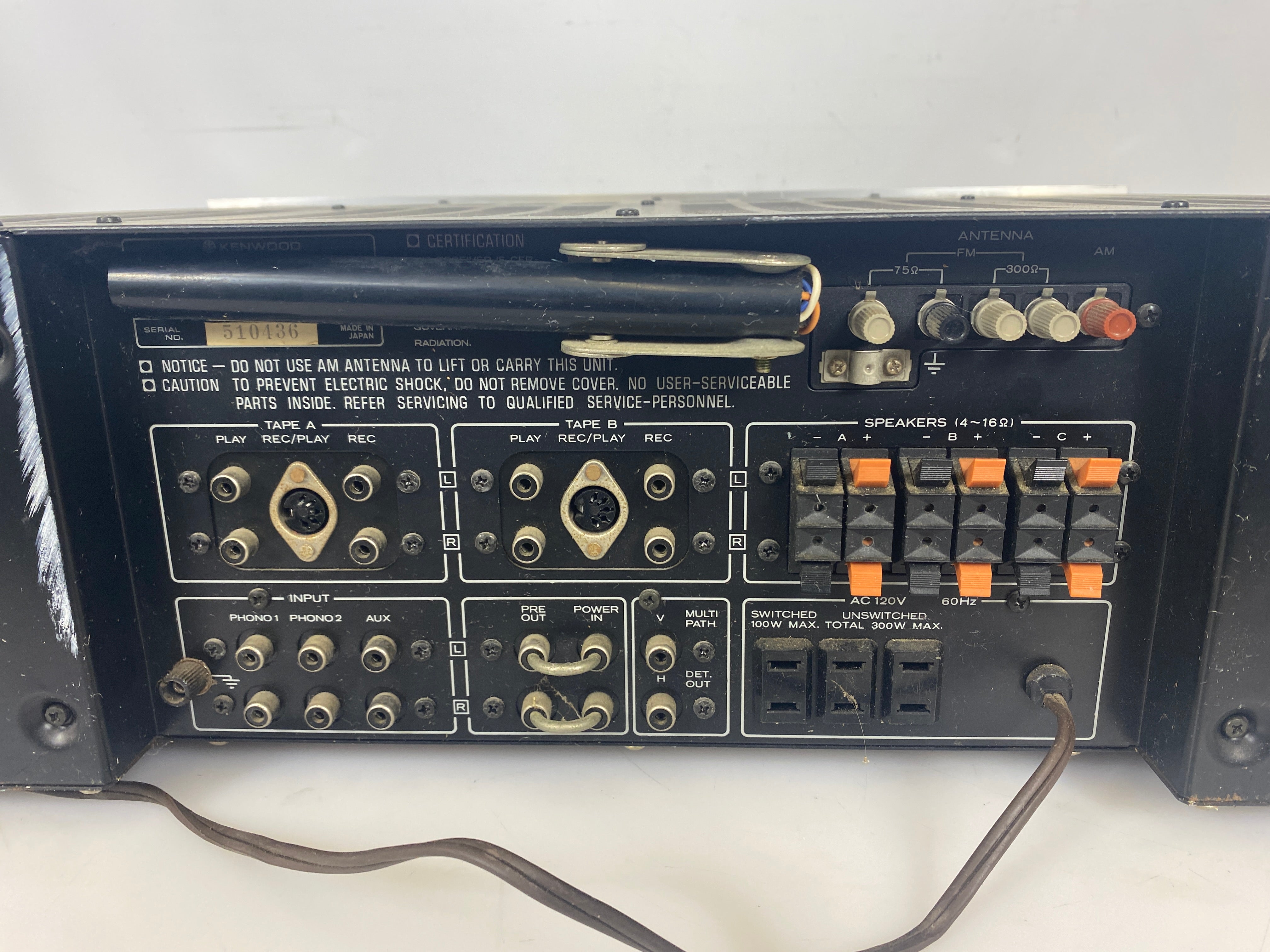 Kenwood Model KR-9600 Vintage Stereo Receiver