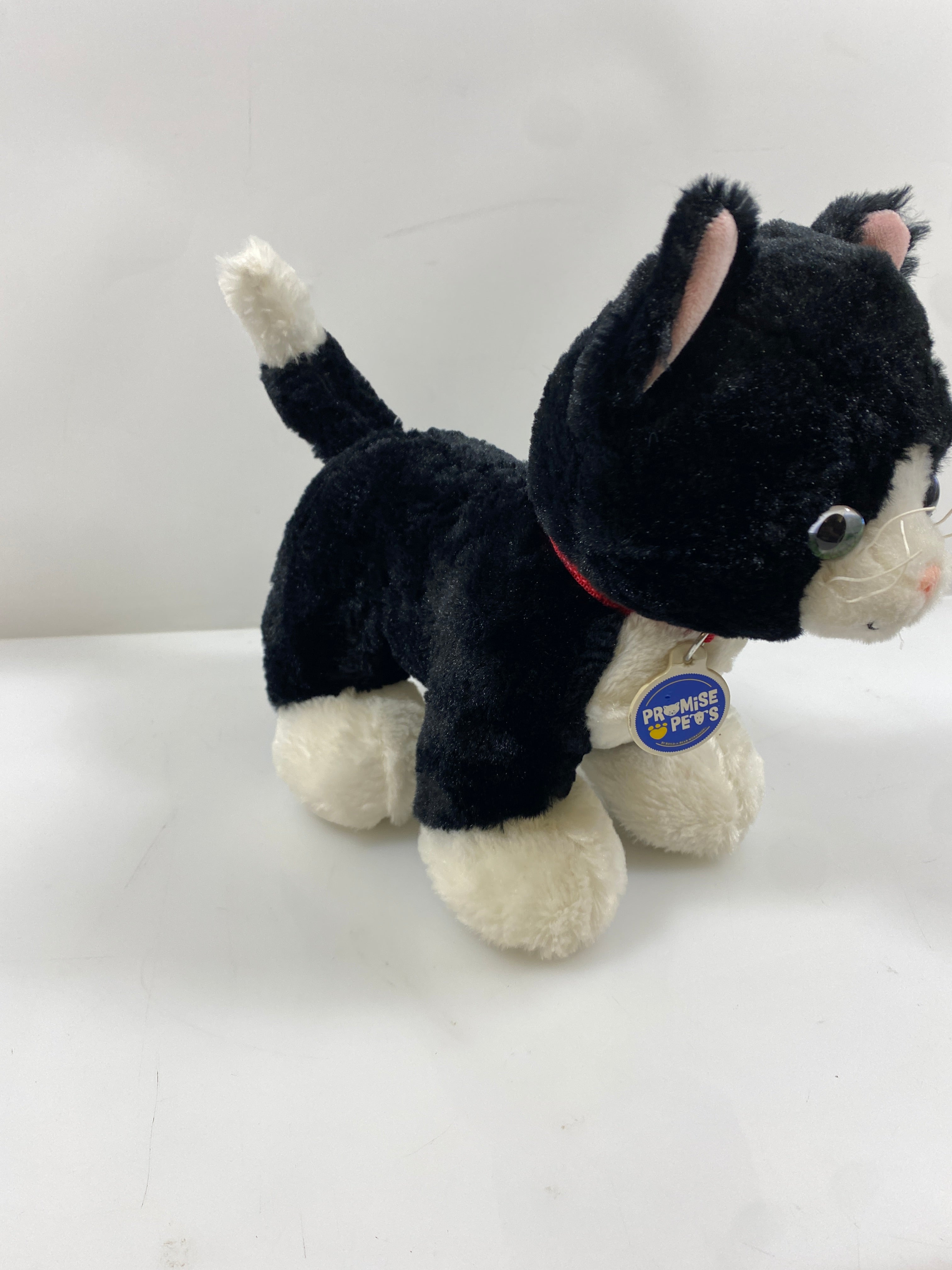 Build-A-Bear Promise Pets Tuxedo Cat w/ Collar Plush Toy