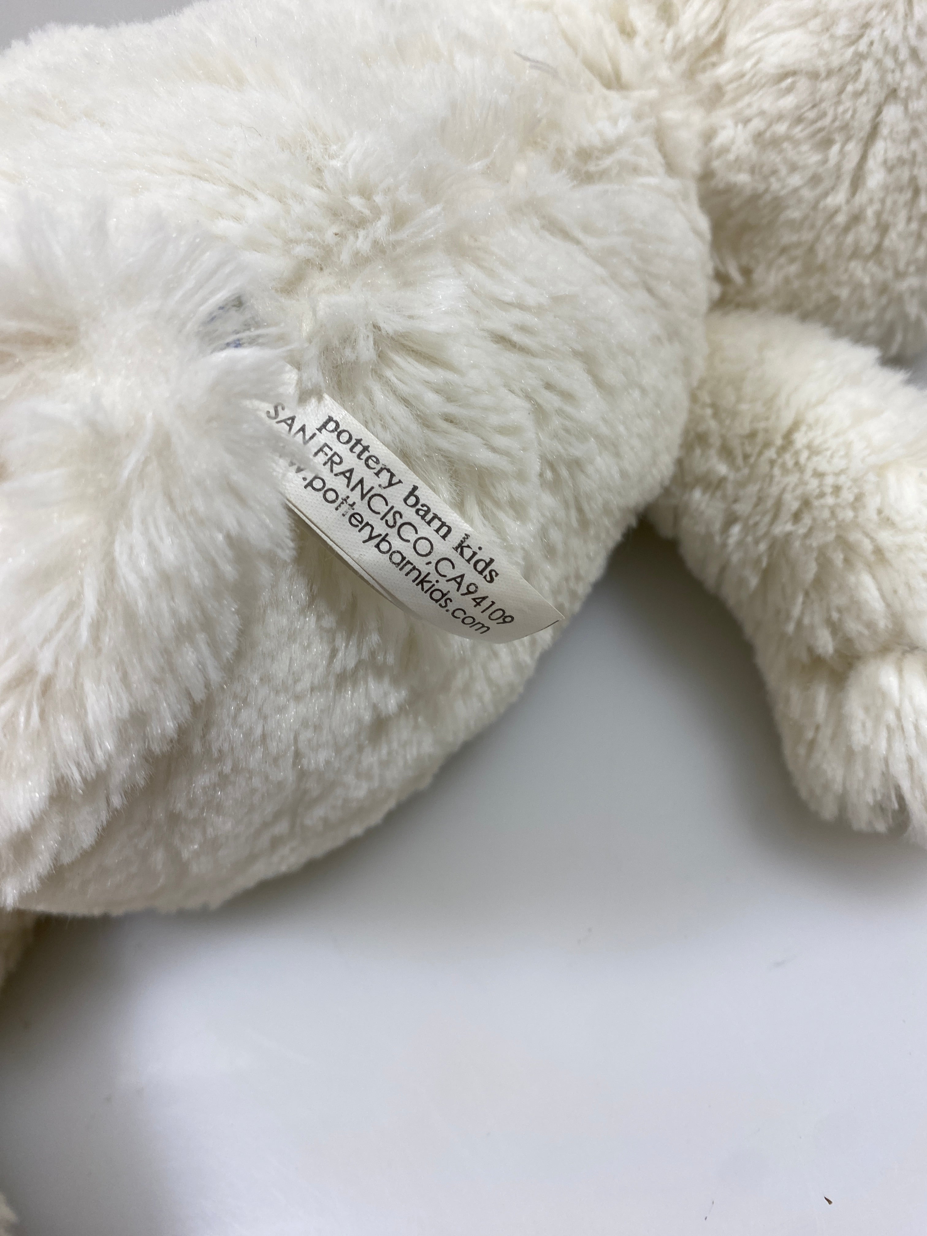 Pottery Barn Kids White Rabbit Stuffed Plush Toy