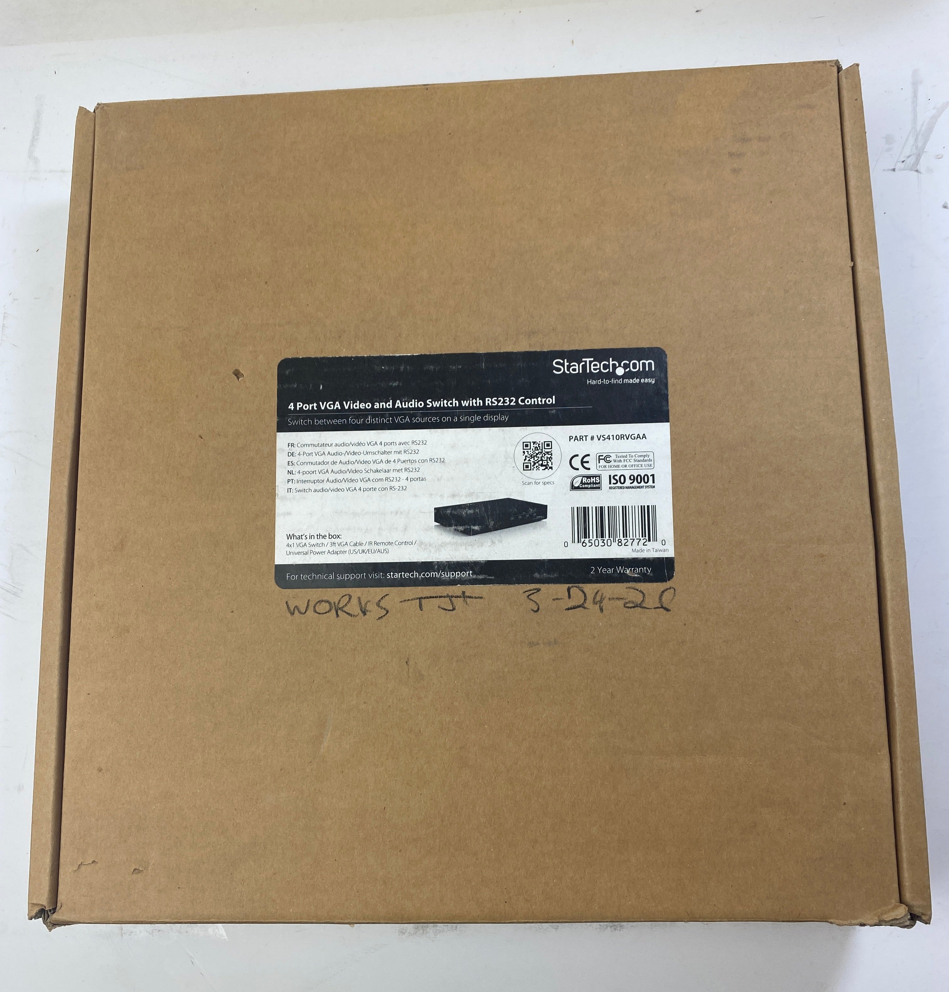 StarTech 4 Port VGA Video Audio Switch with RS232 Control