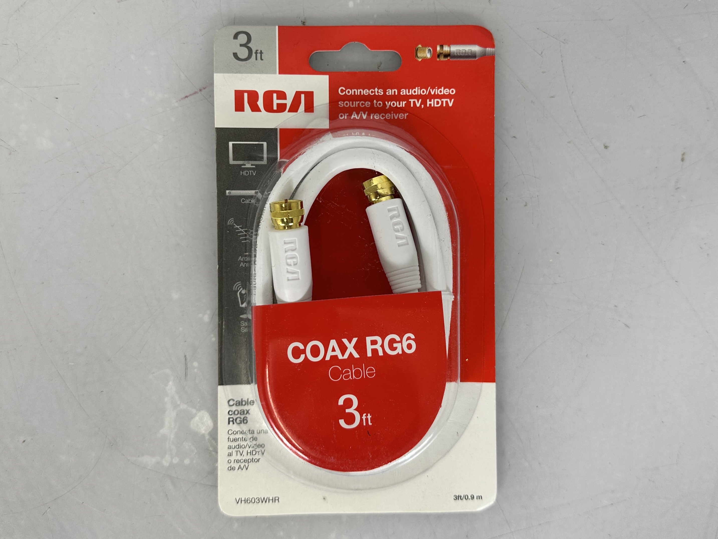 RCA 3ft. Coax RG6 Cable