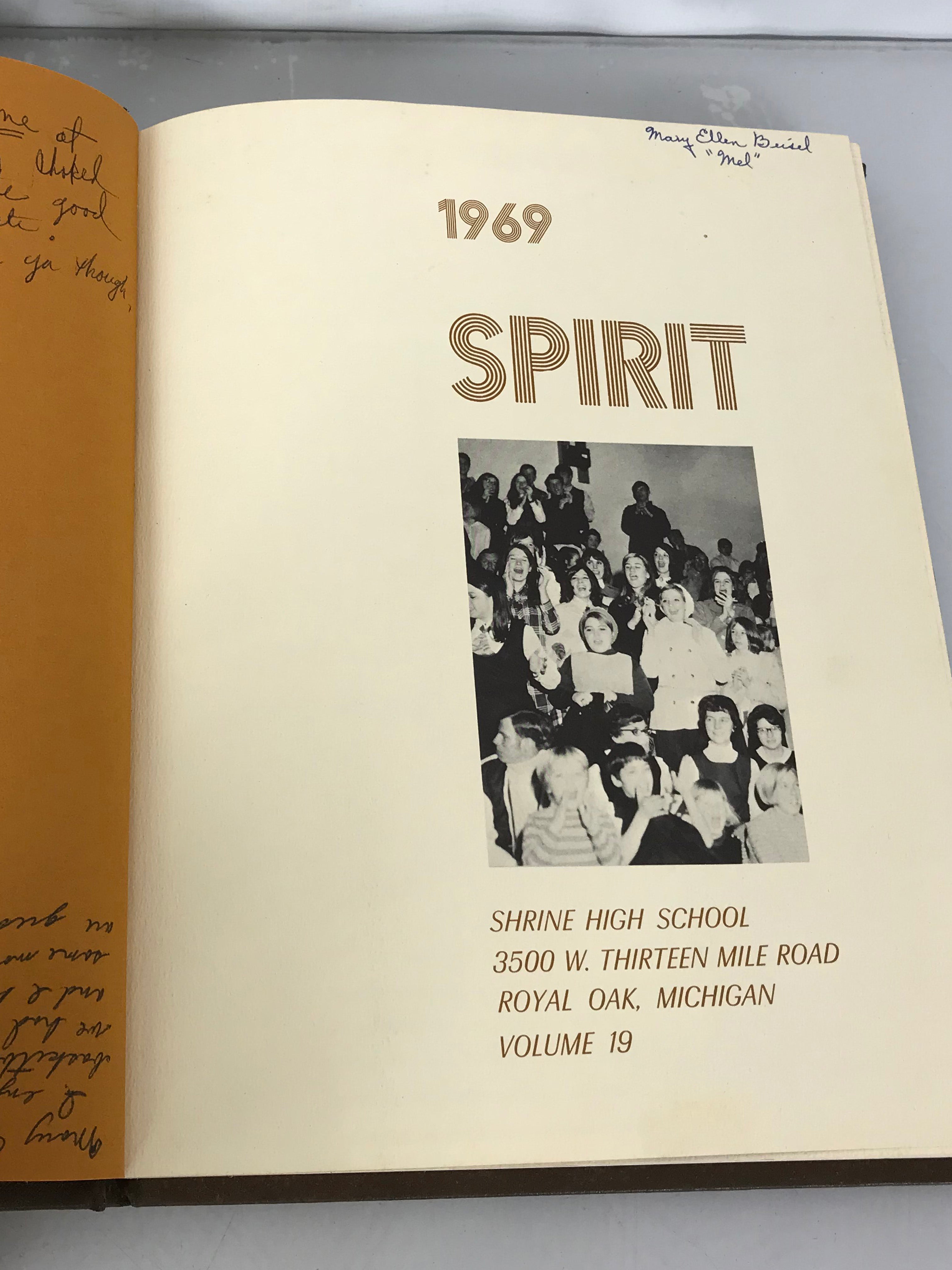 1969 Shrine High School Yearbook Royal Oak Michigan