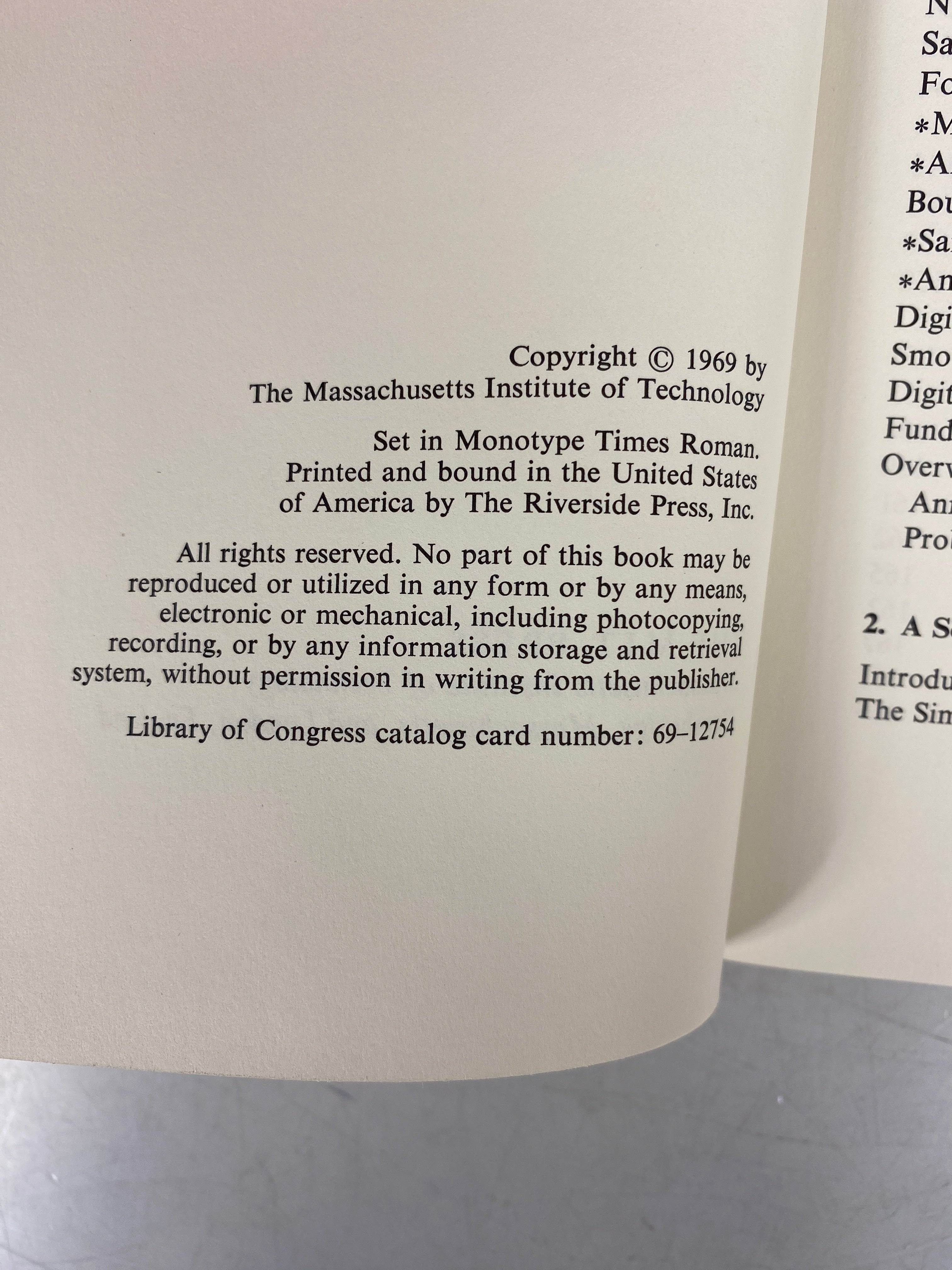 The Technology of Computer Music M.V. Mathews 1969 Vintage HC DJ