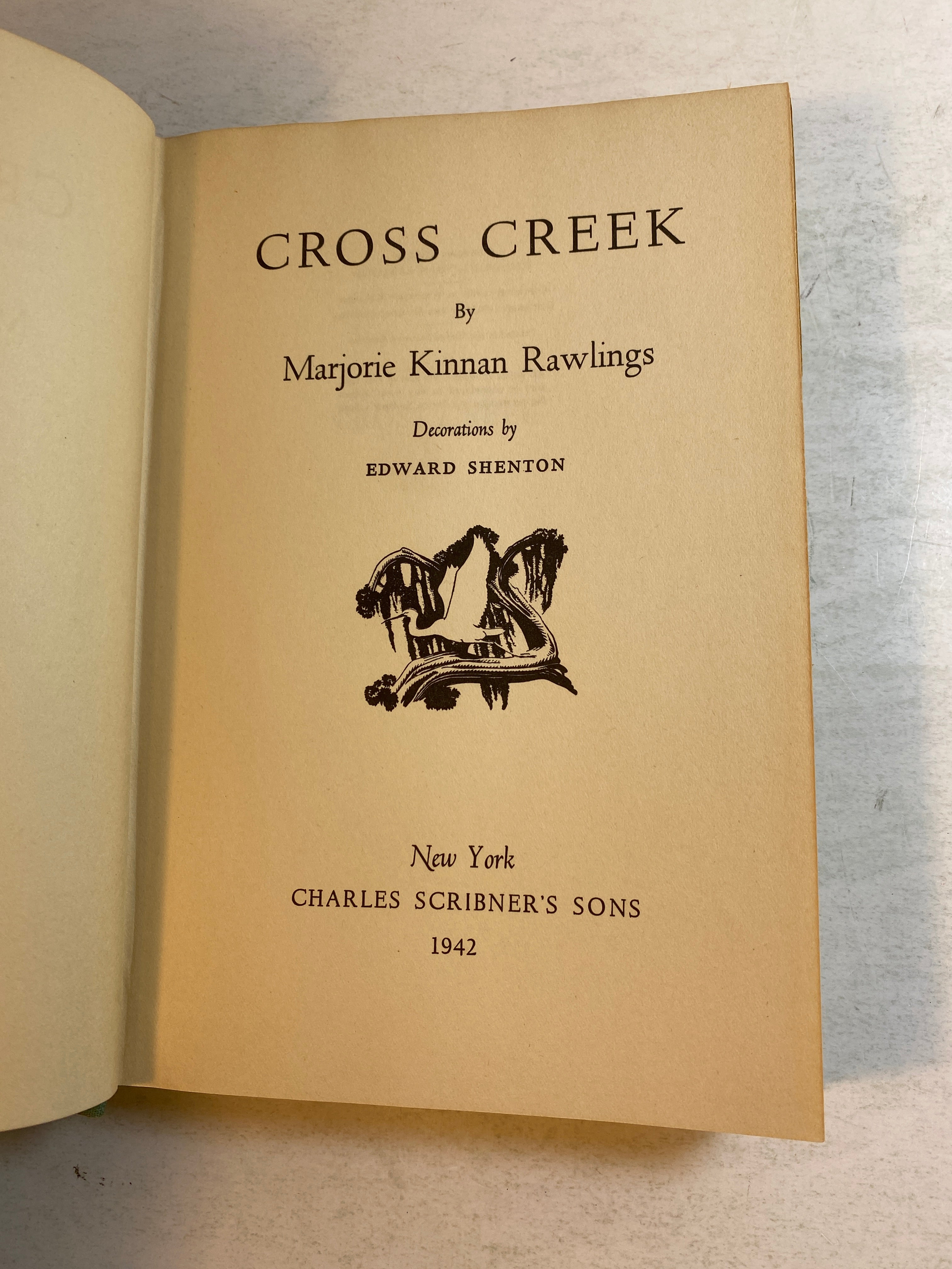 Cross Creek Marjorie Kinnan Rawlings HCDJ 1942