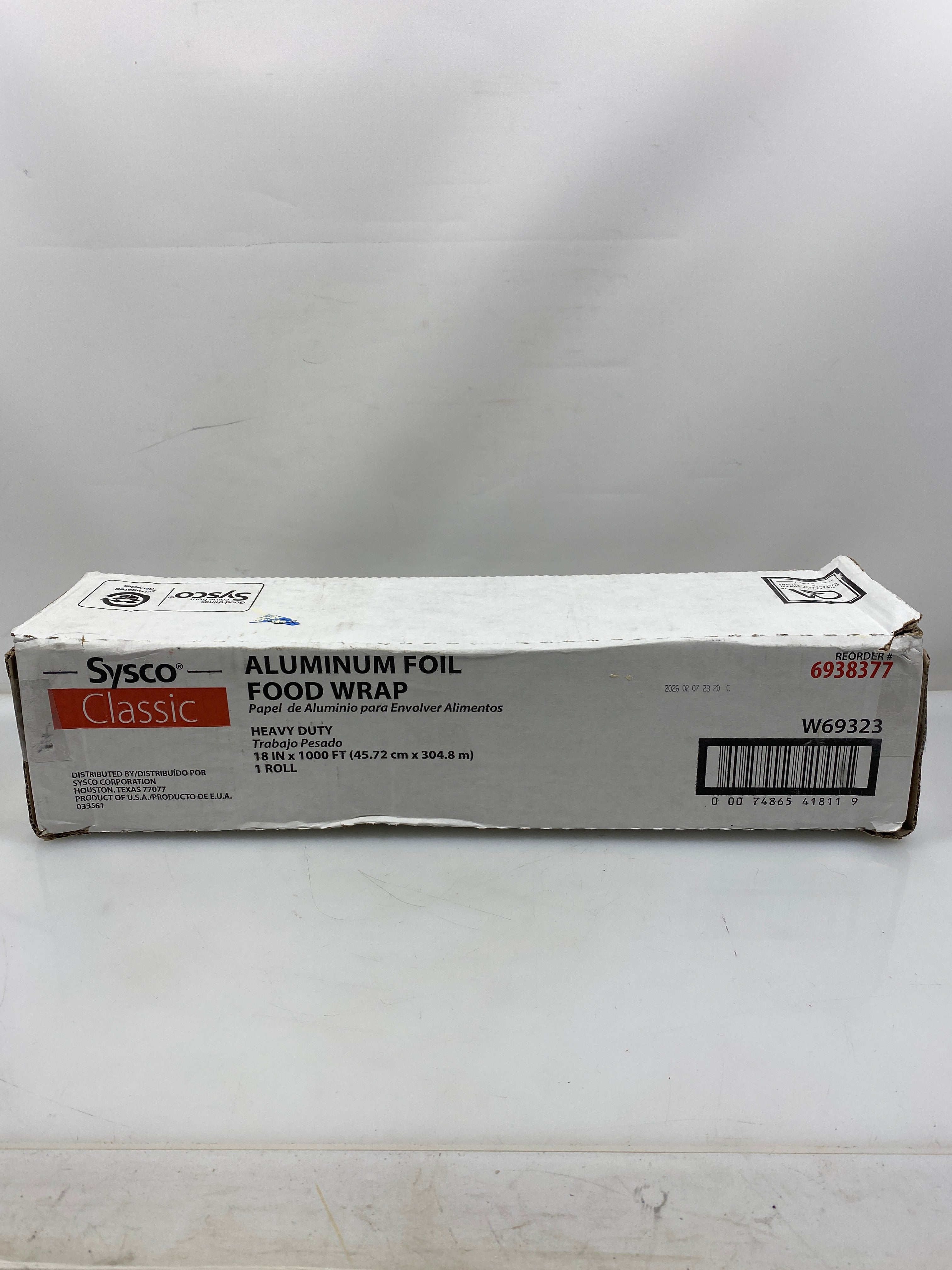 Opened Sysco Heavy Duty Aluminum Foil 1000 Ft.