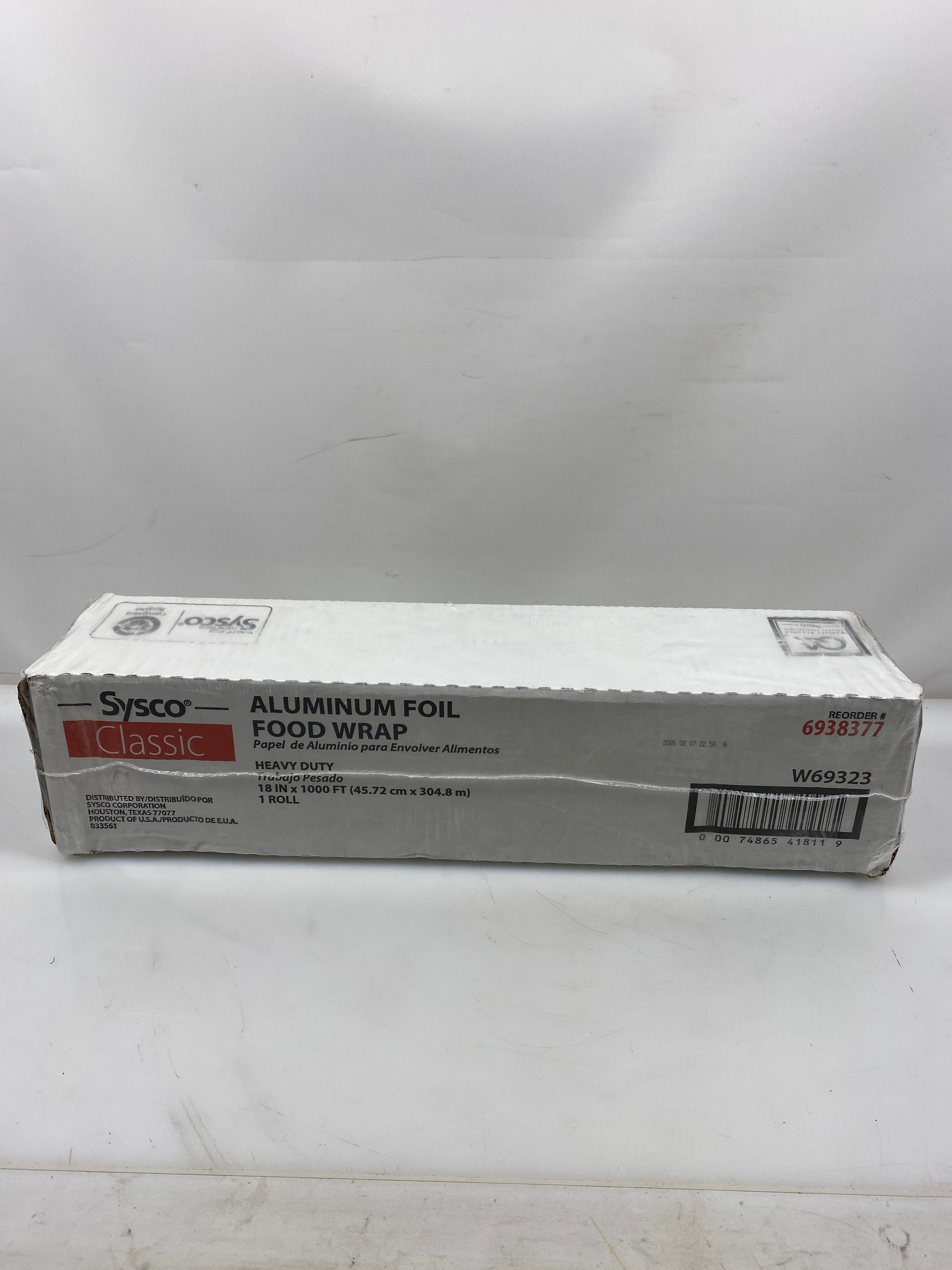 Sealed Sysco Heavy Duty Aluminum Foil 1000 Ft.