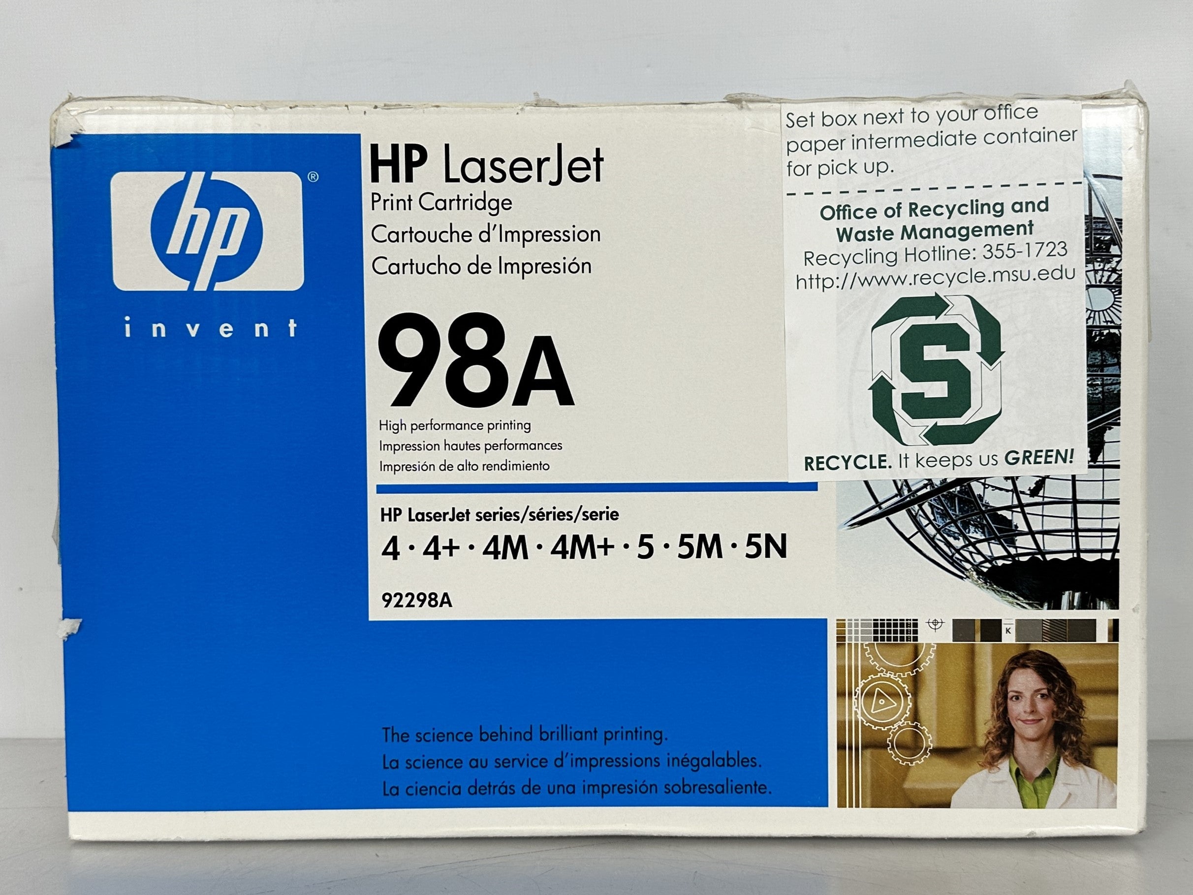 HP 98A 92298A Black Toner Cartridge