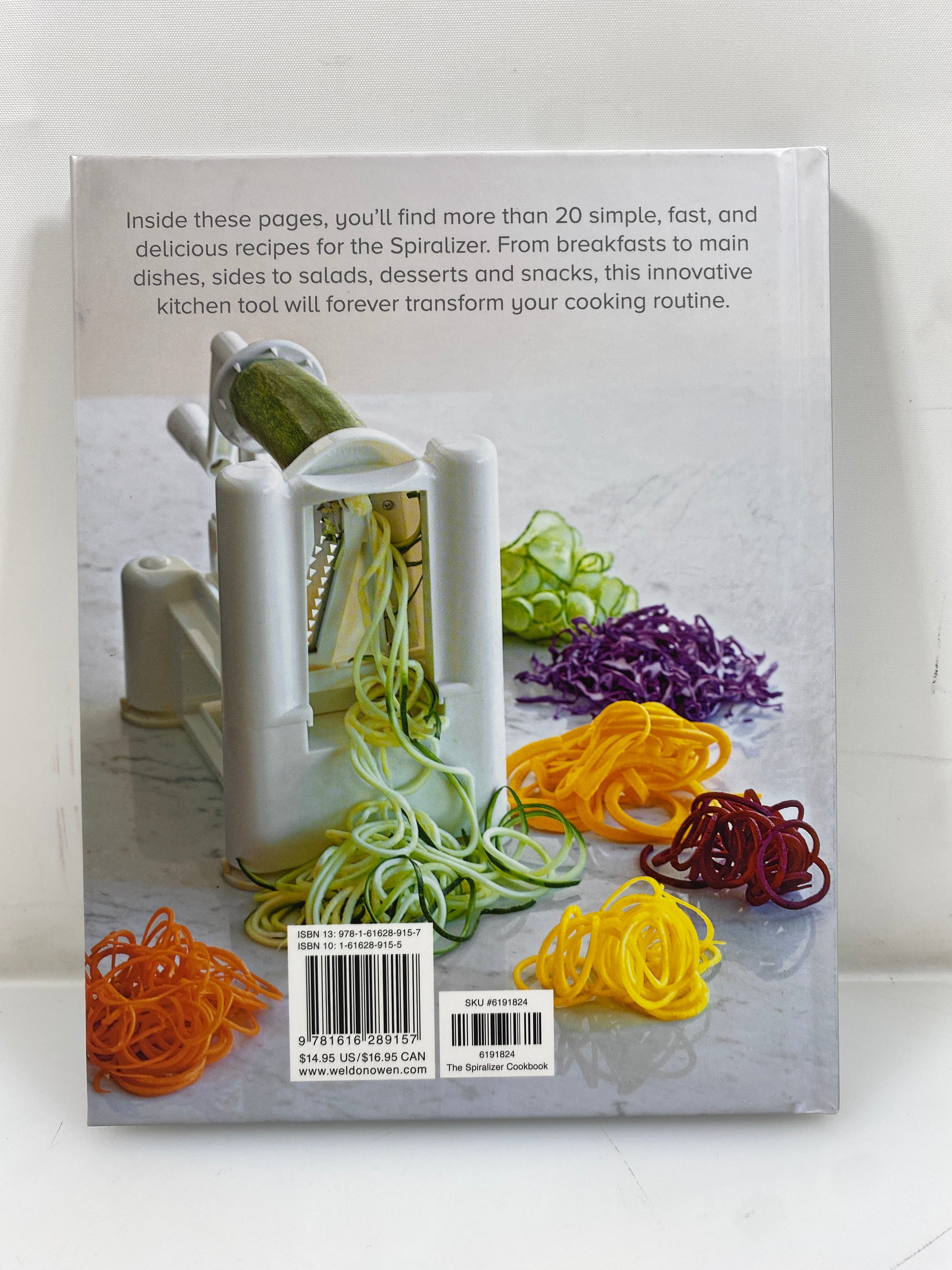 Paderno World Cuisine White Spiralizer & Cookbook Set