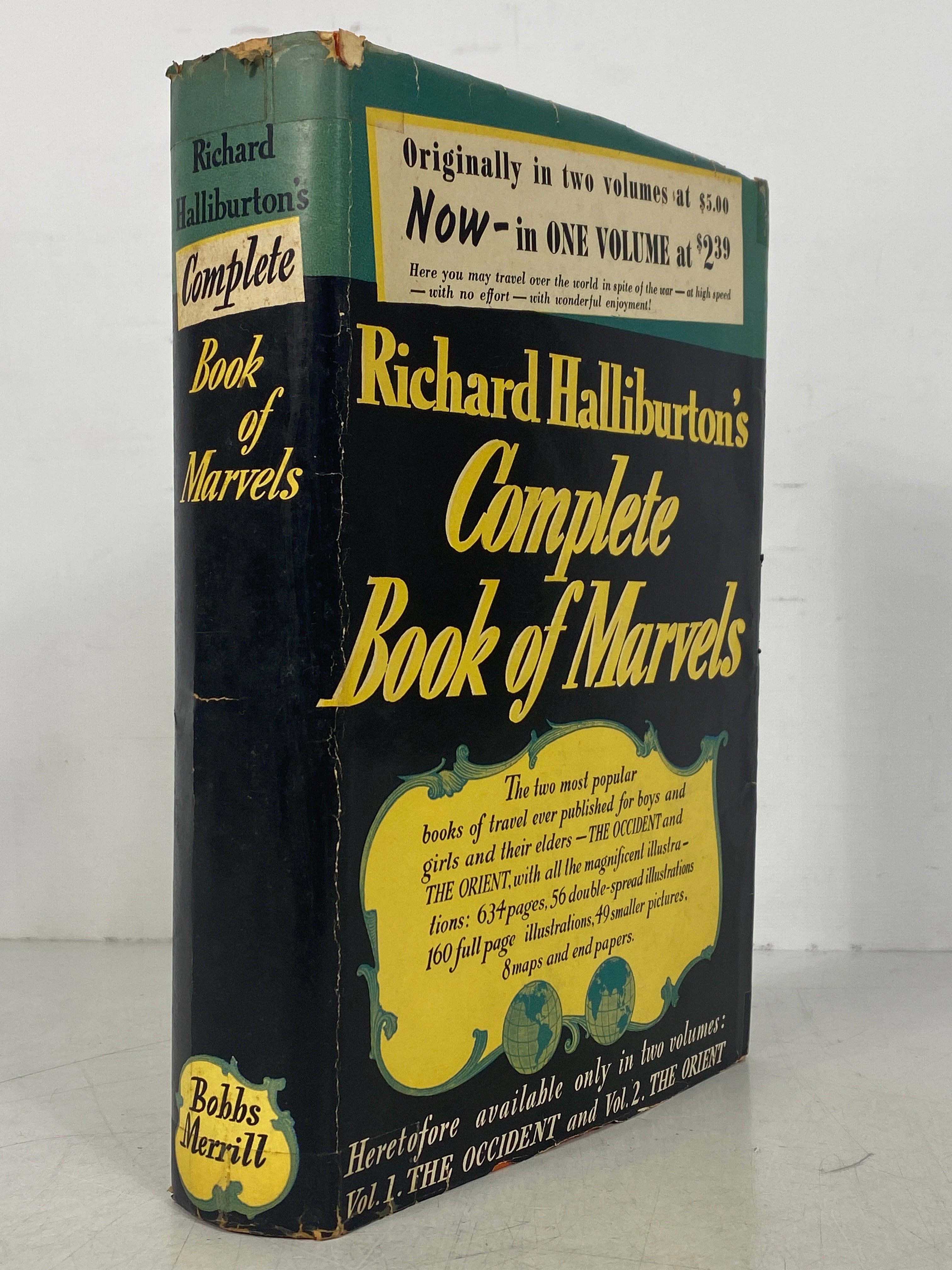 Richard Halliburton's Complete Book of Marvels 1938 The Occident/The Orient HCDJ