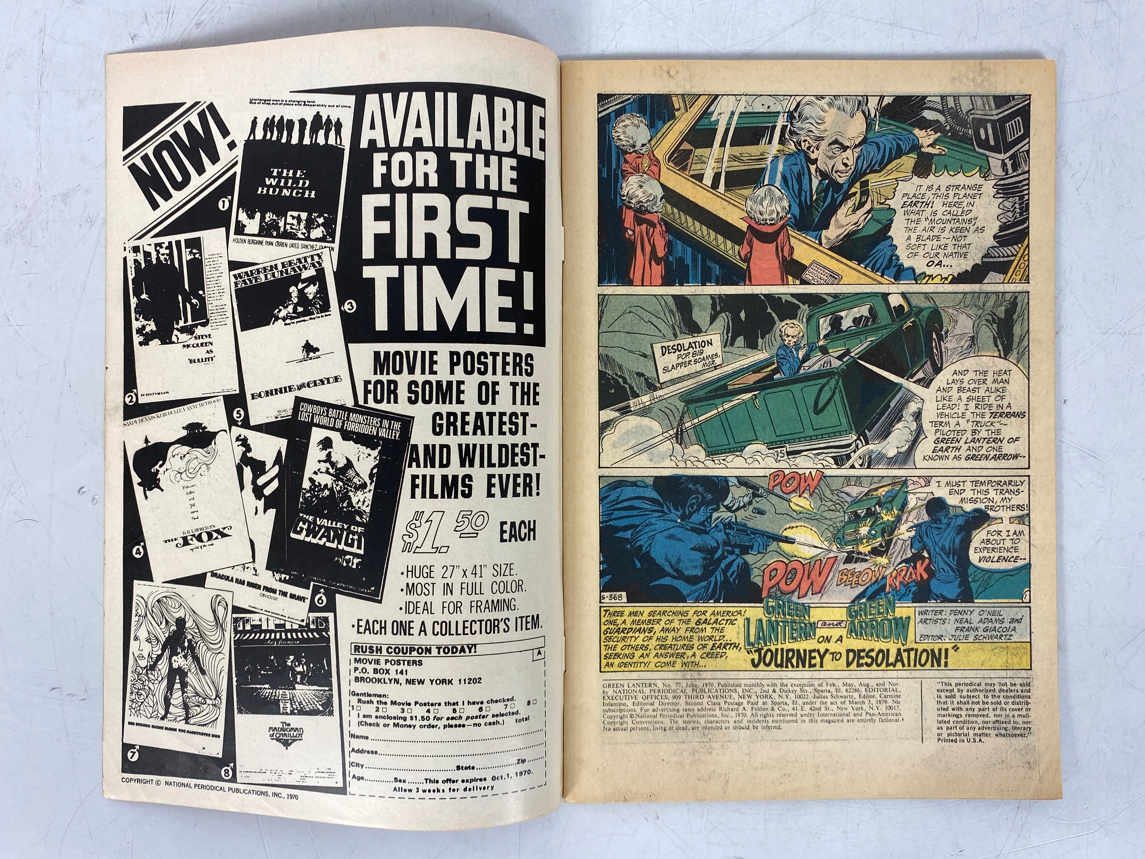 Green Lantern, Green Arrow #77 (1970) Neal Adams Cover