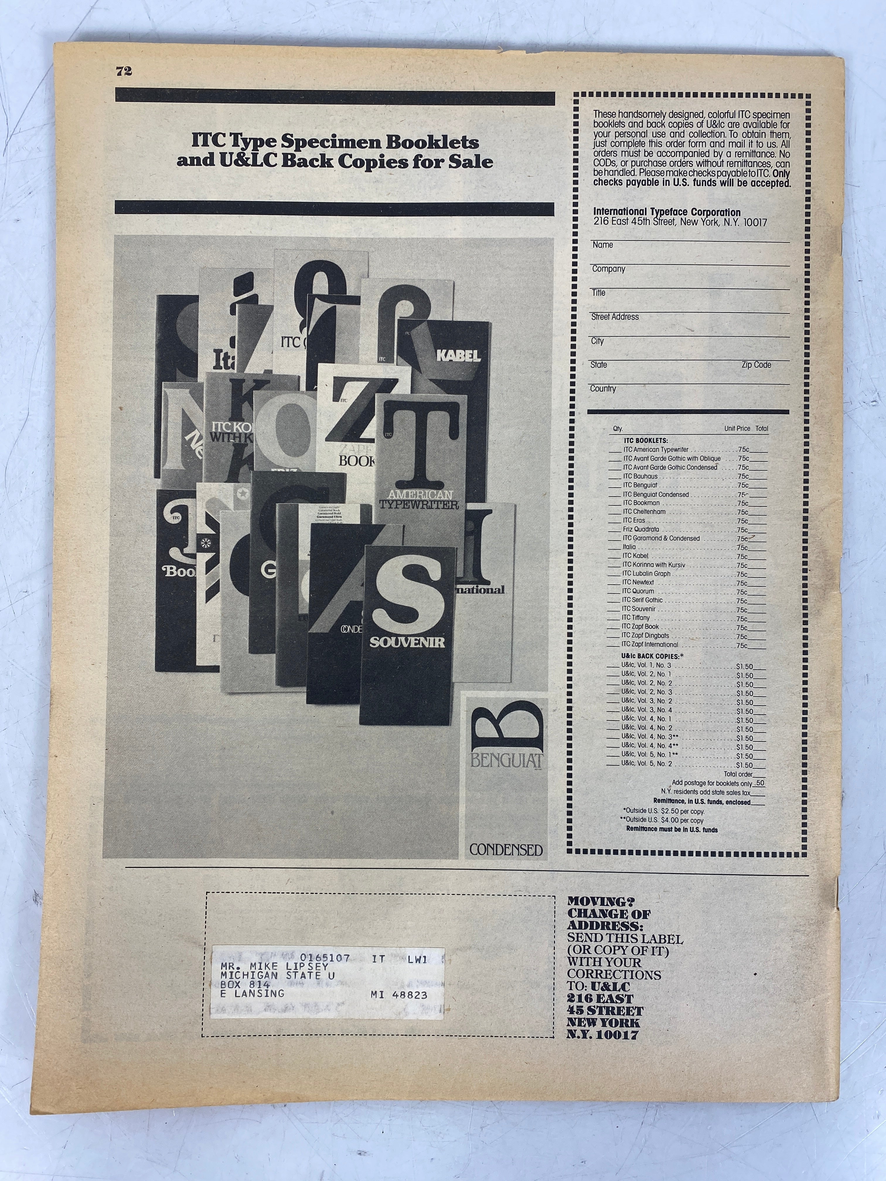 Lot of 4 Upper and Lower Case Magazine (1978) Complete