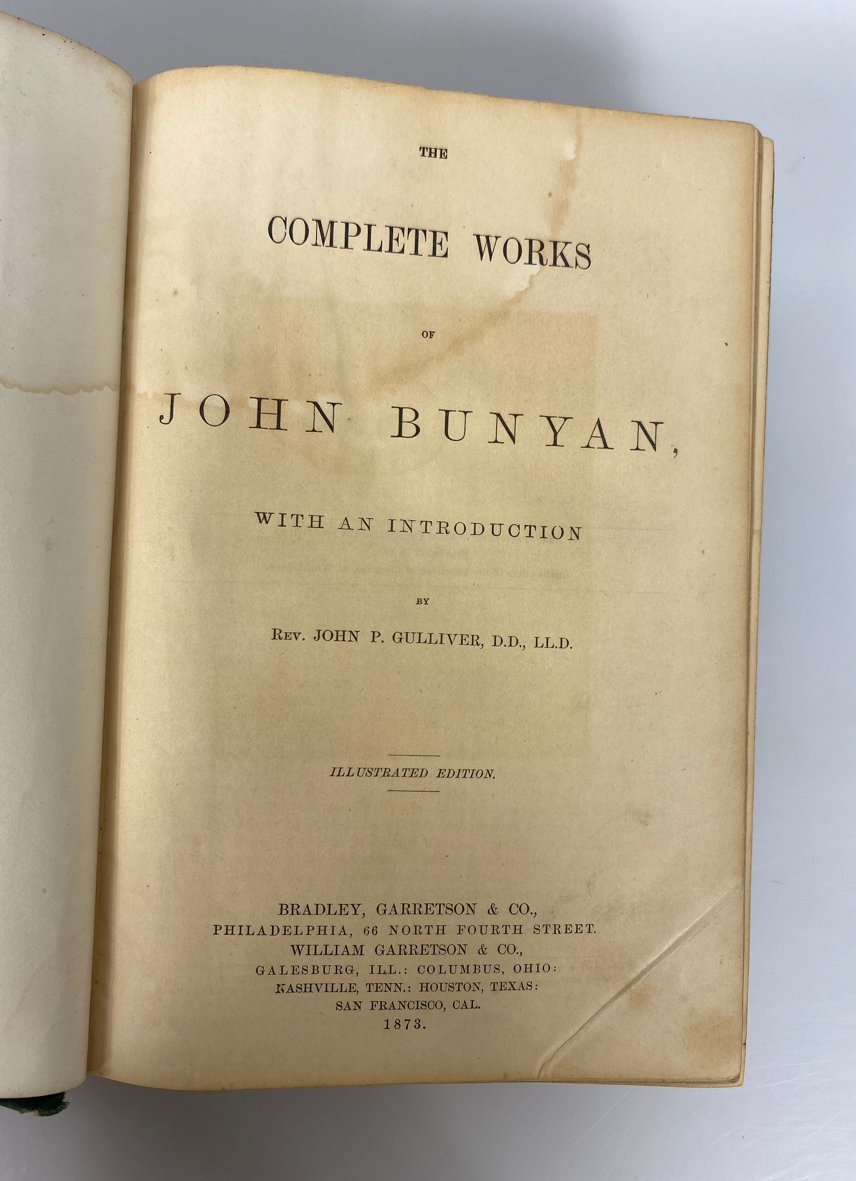 Complete Works of John Bunyan 1873 Illustrated Edition Antique HC