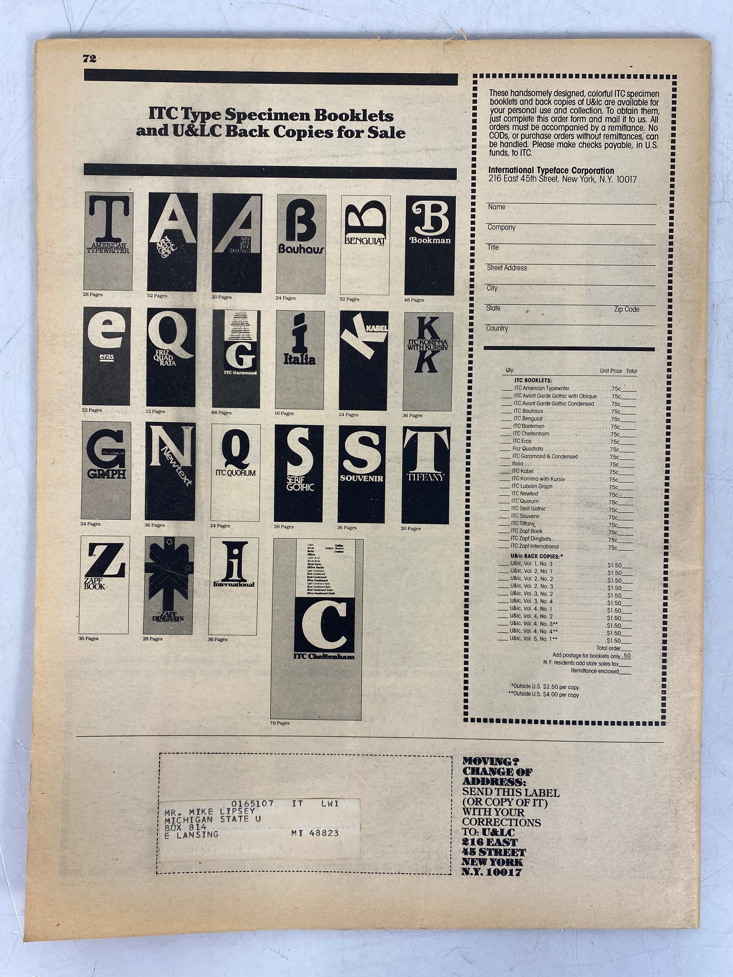 Lot of 4 Upper and Lower Case Magazine (1978) Complete