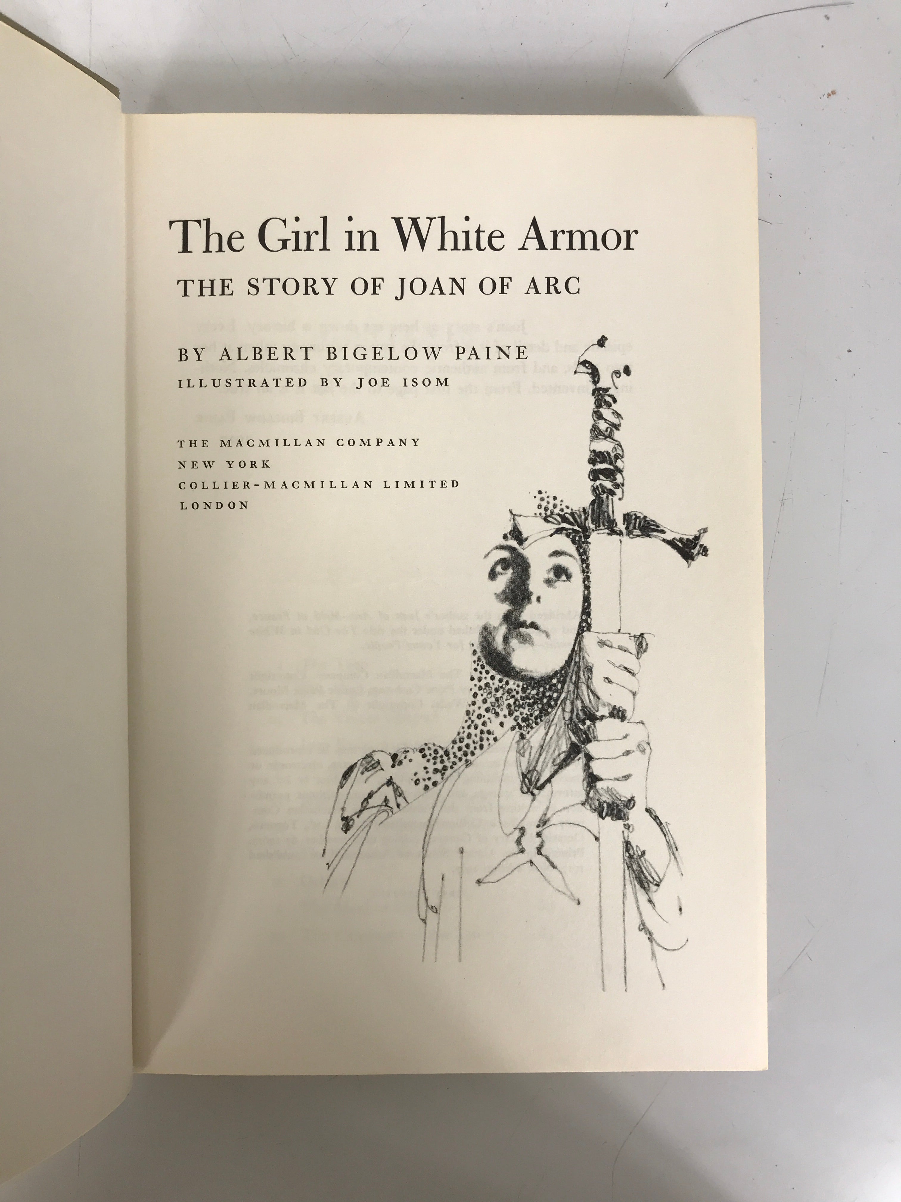 The Girl in White Armor Joan of Arc by Paine 1967 1st Print HC Ex-Library