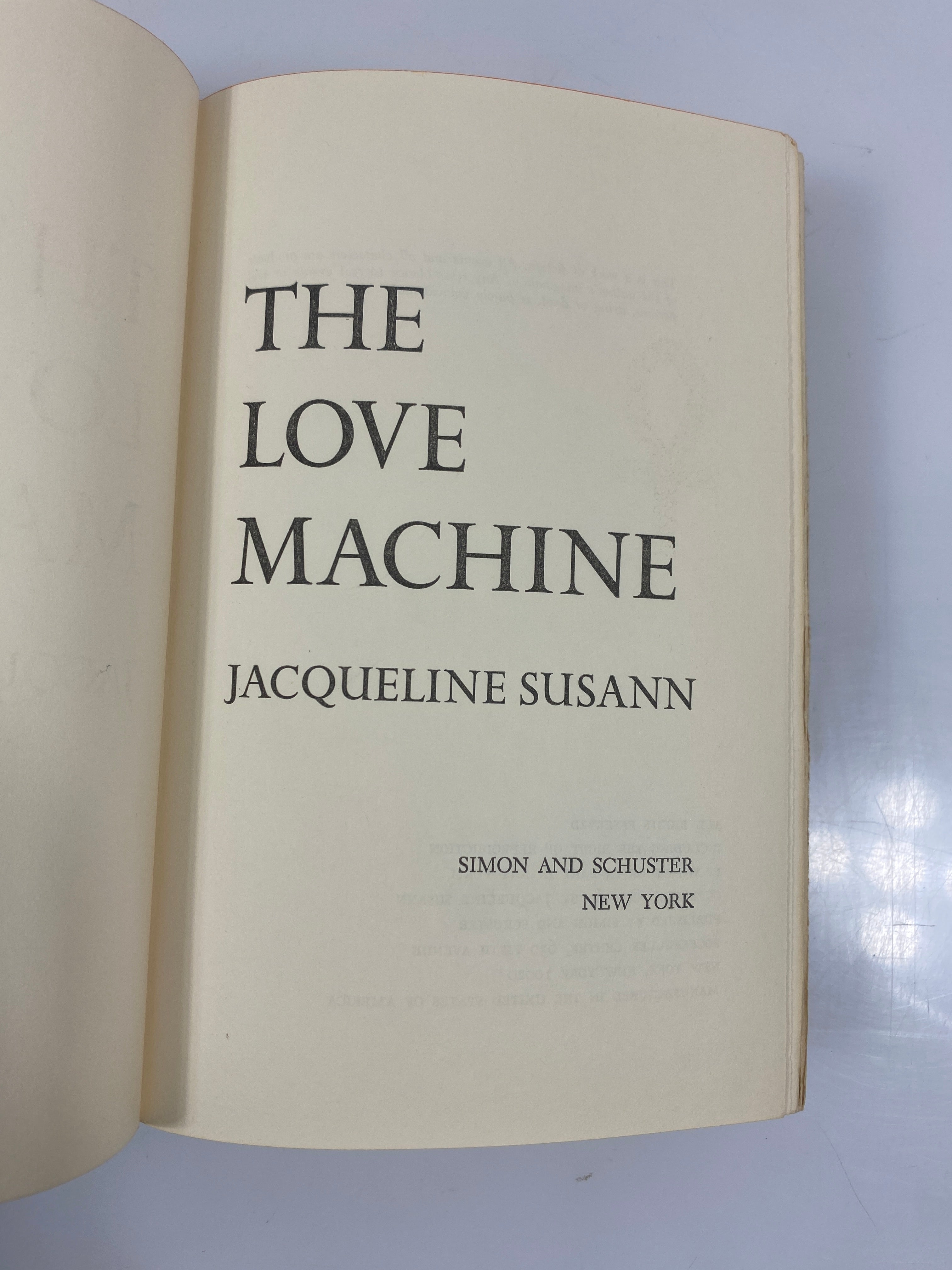The Love Machine by Susann Simon & Schuster 1969 HCDJ BCE