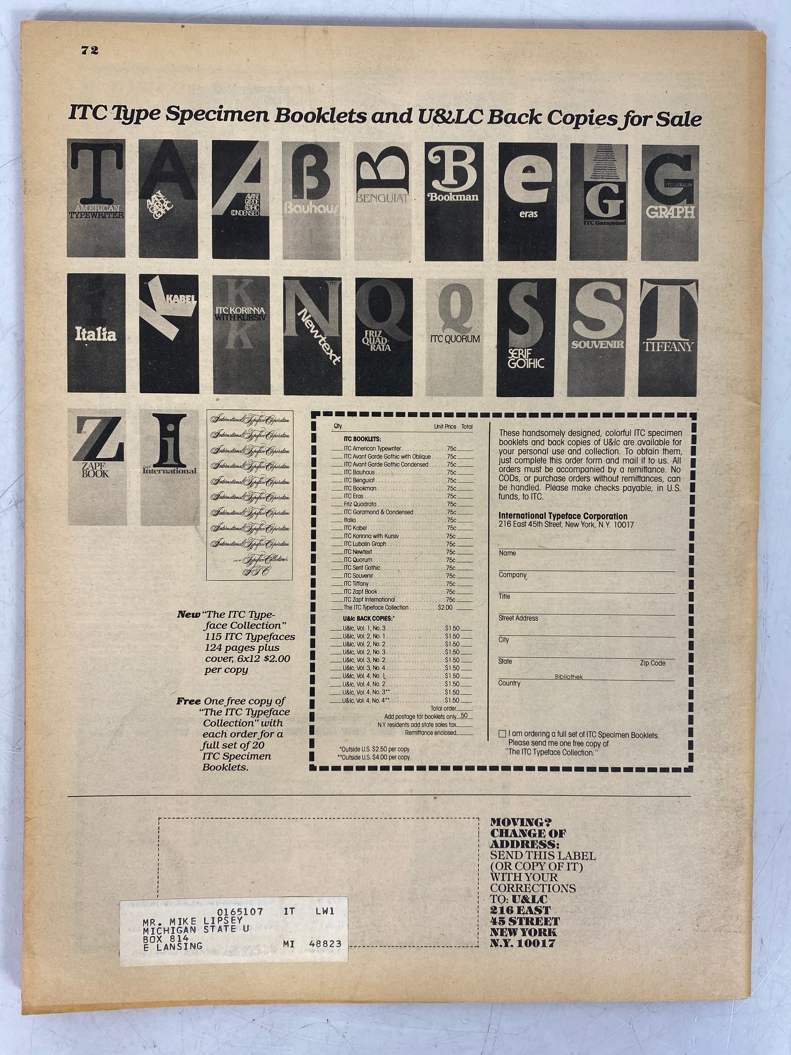 Lot of 4 Upper and Lower Case Magazine (1978) Complete