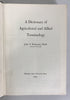 Dictionary of Agricultural & Allied Terminology Winburne 1962 HC Ex-Library