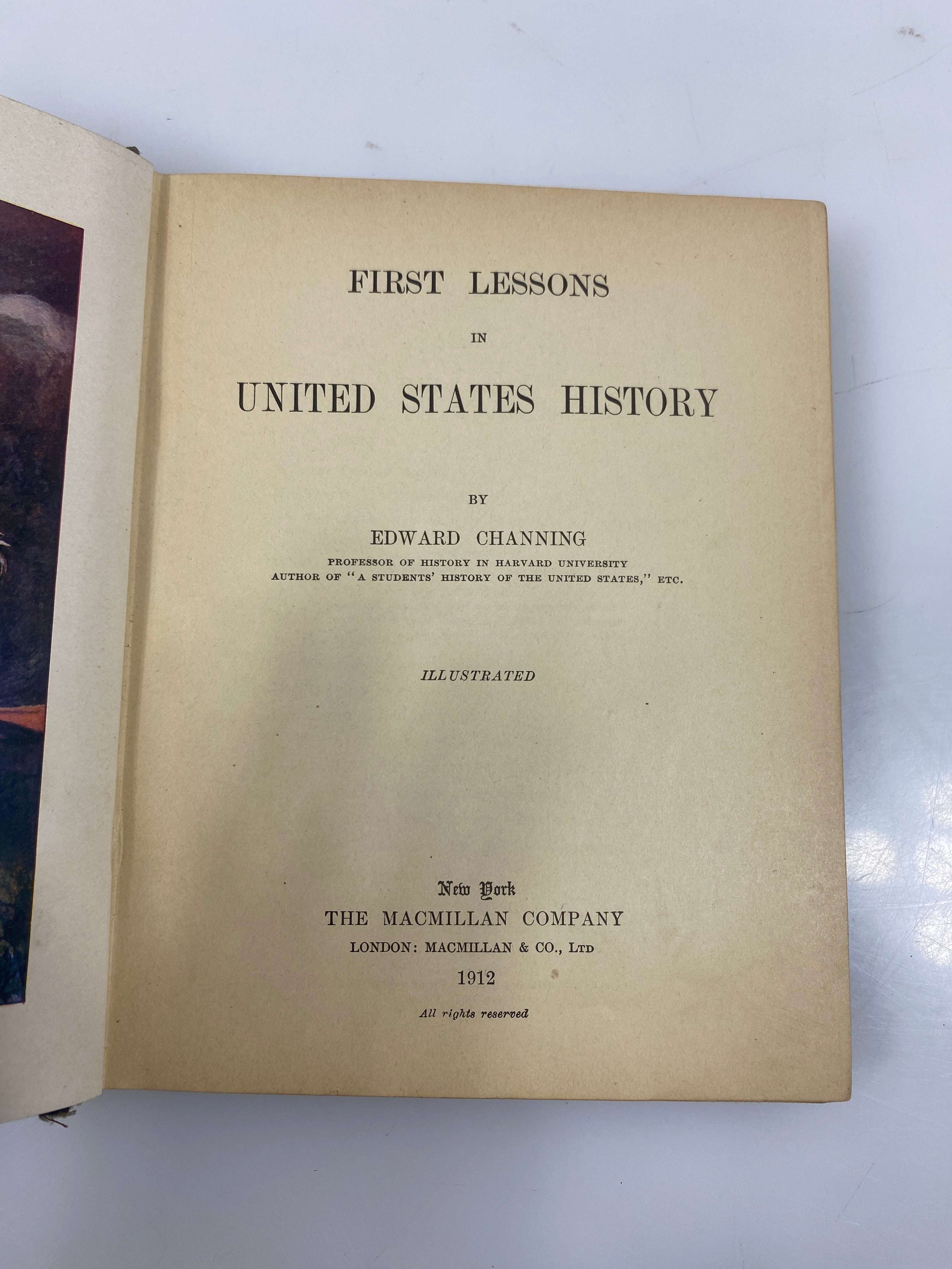 First Lessons in United State History Channing 1912 HC
