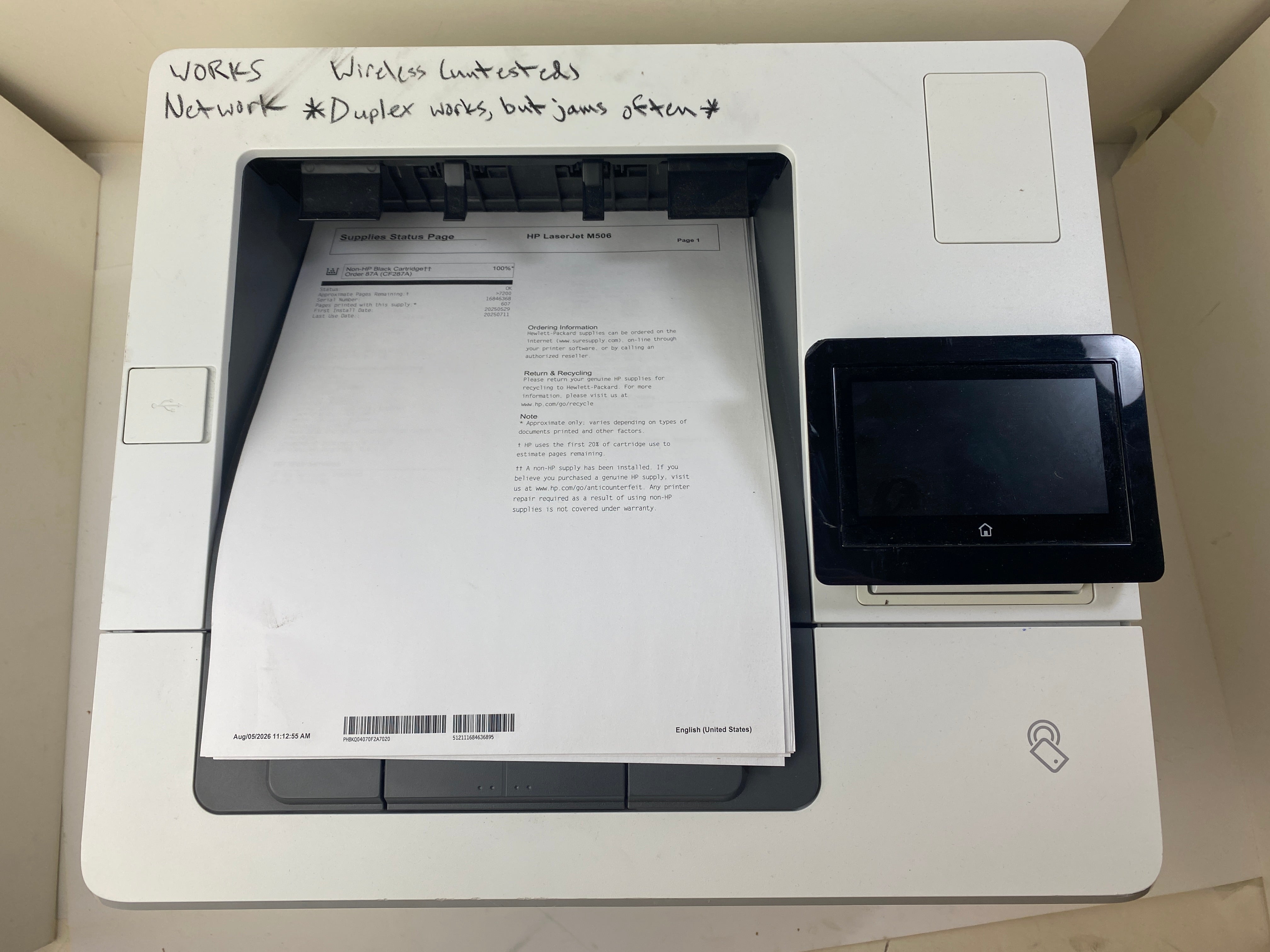 HP Color LaserJet Enterprise M506 Laser Printer