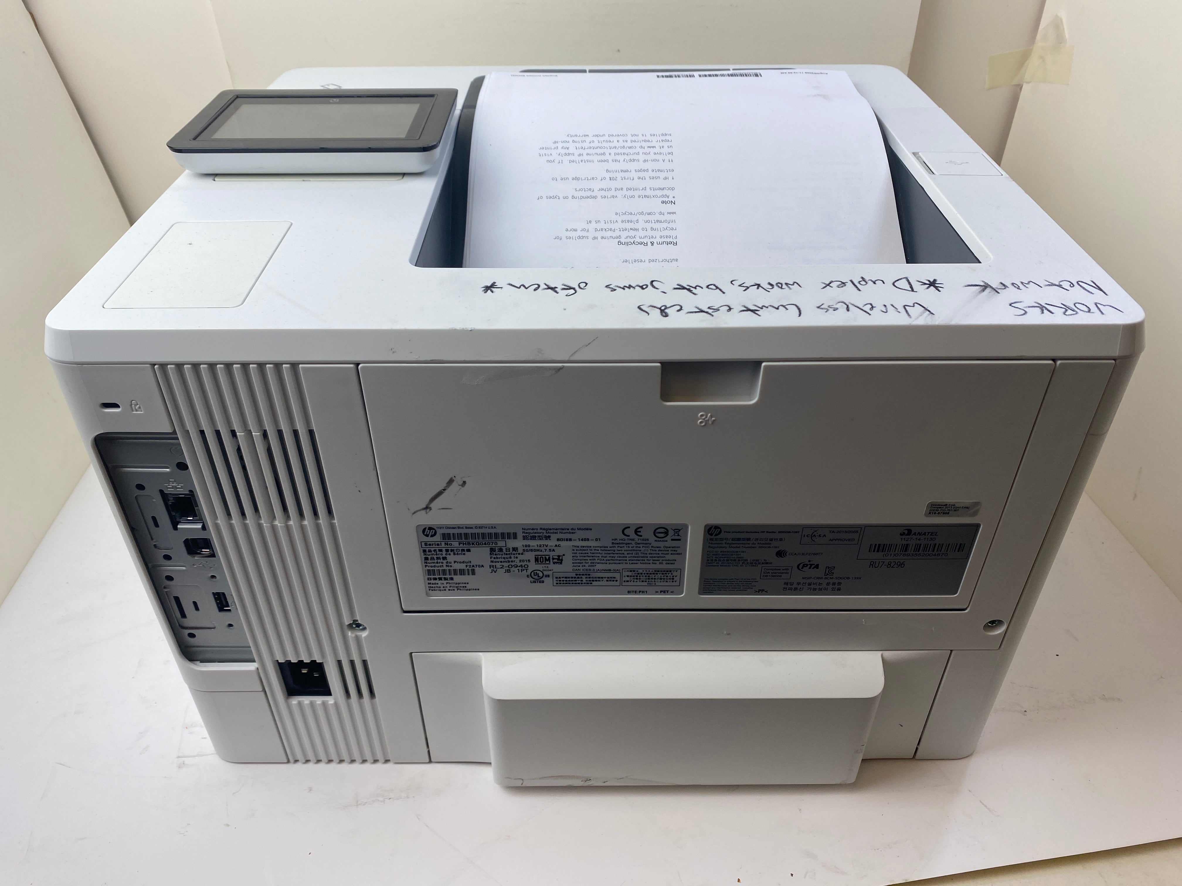 HP Color LaserJet Enterprise M506 Laser Printer