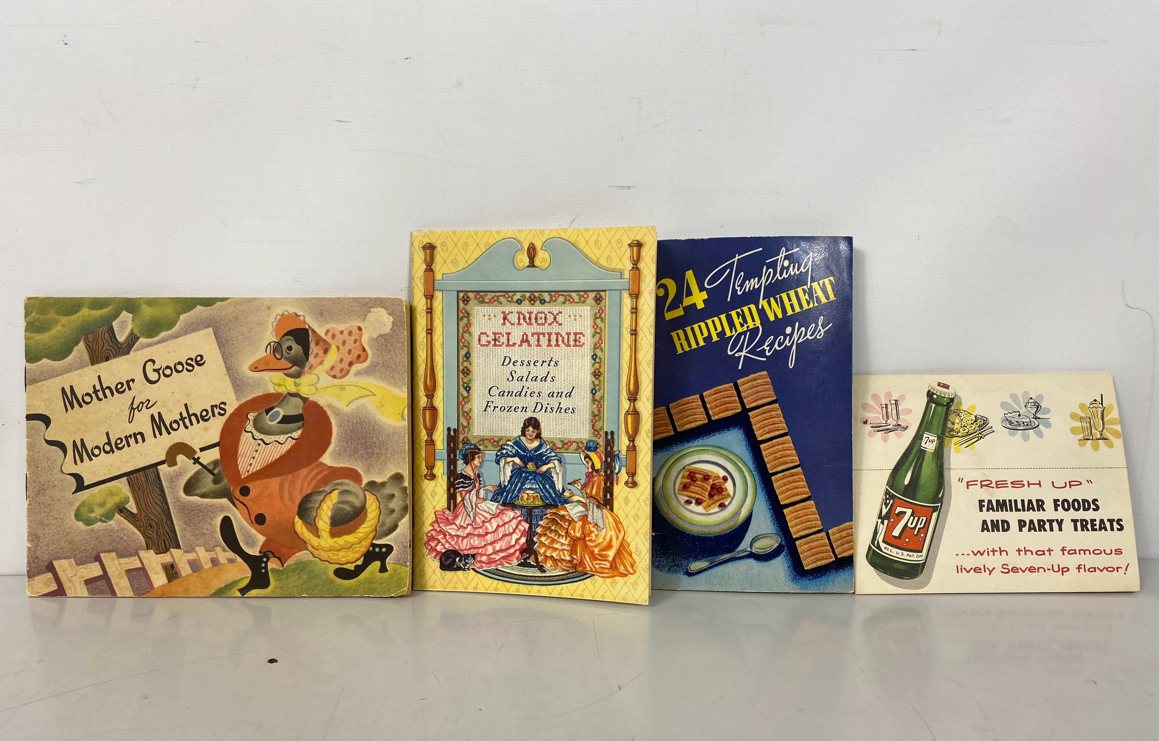 Lot of Vintage Recipe Booklets: 7-Up/Knox Gelatine/Rippled Wheat/Libby's