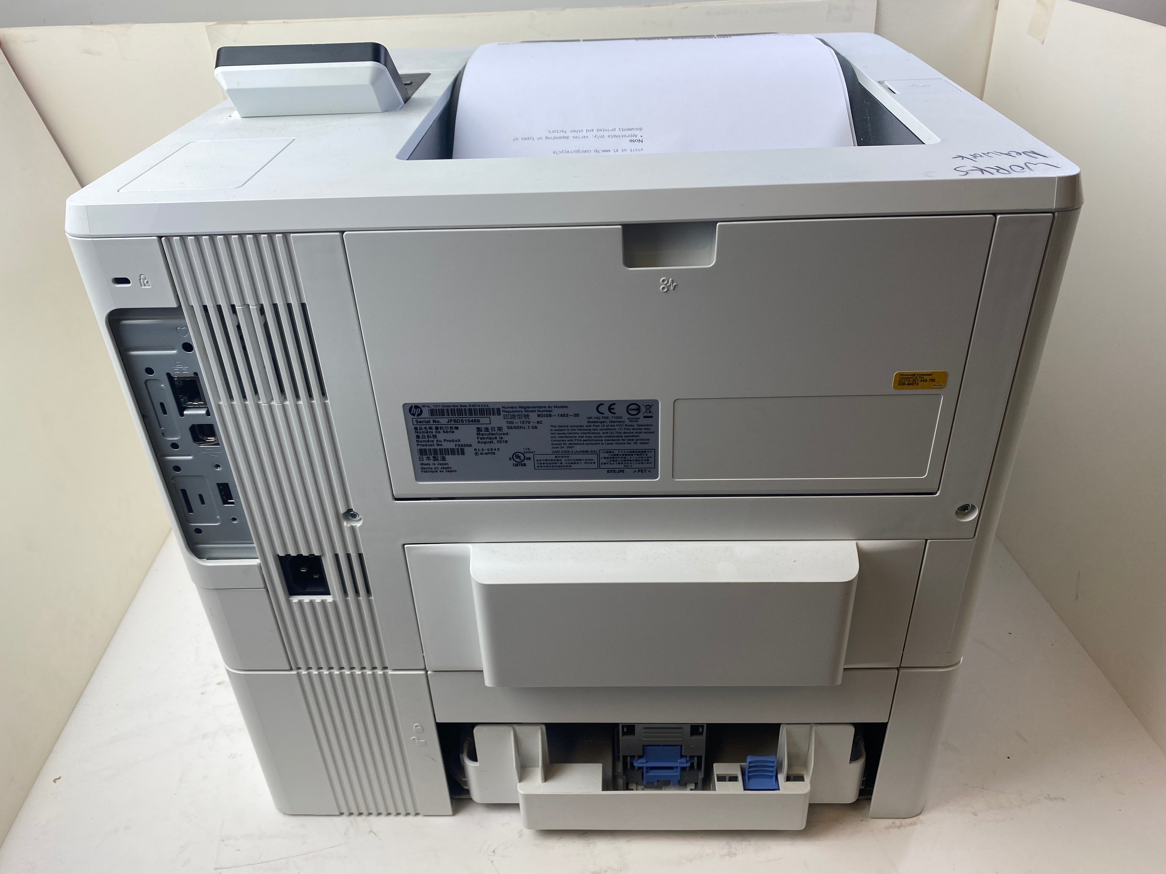 HP Color LaserJet Enterprise M506 Laser Printer w/ Tray 3