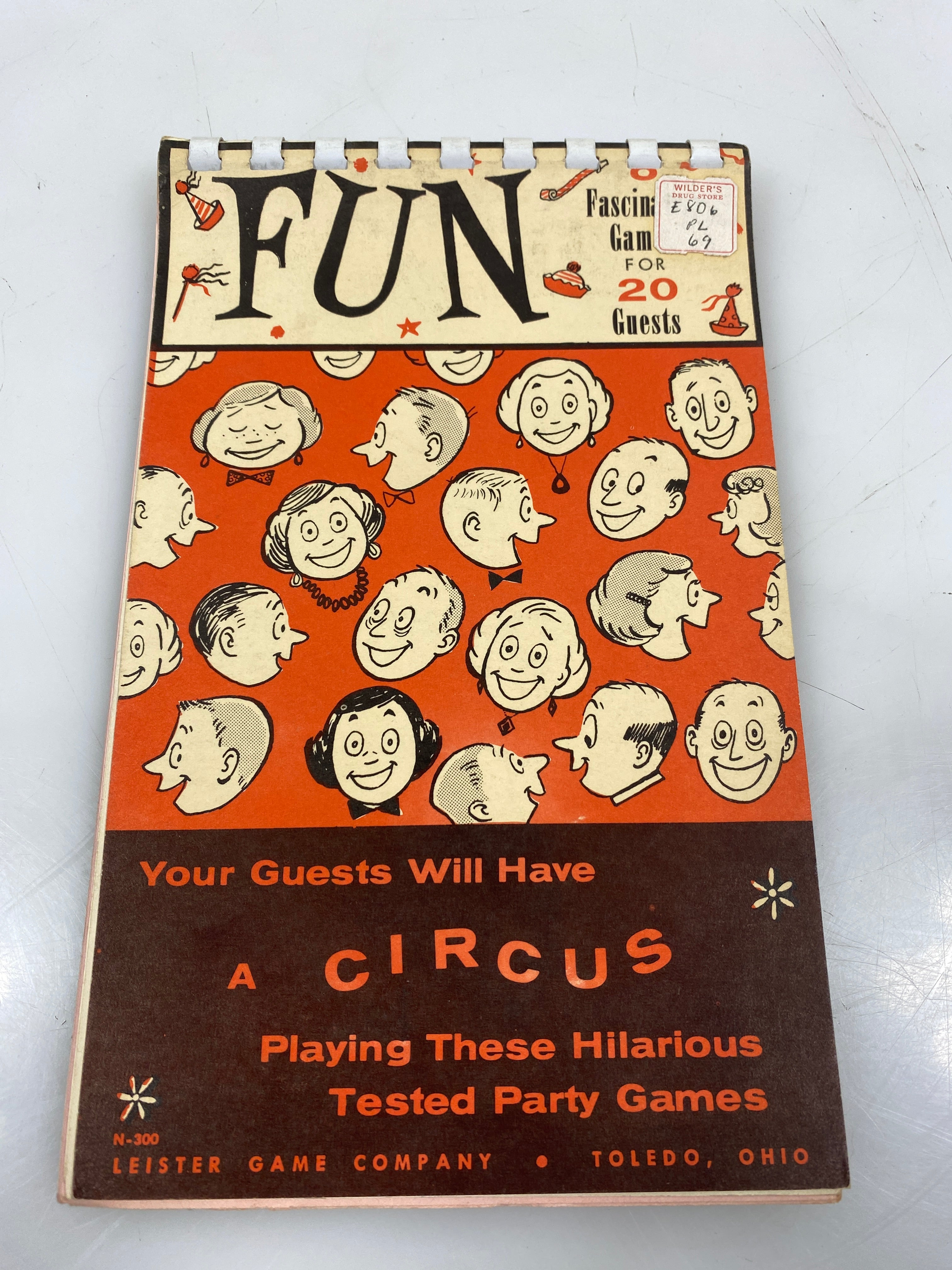 Lot of 5 Leister Game Co. 1957 Party Game Books