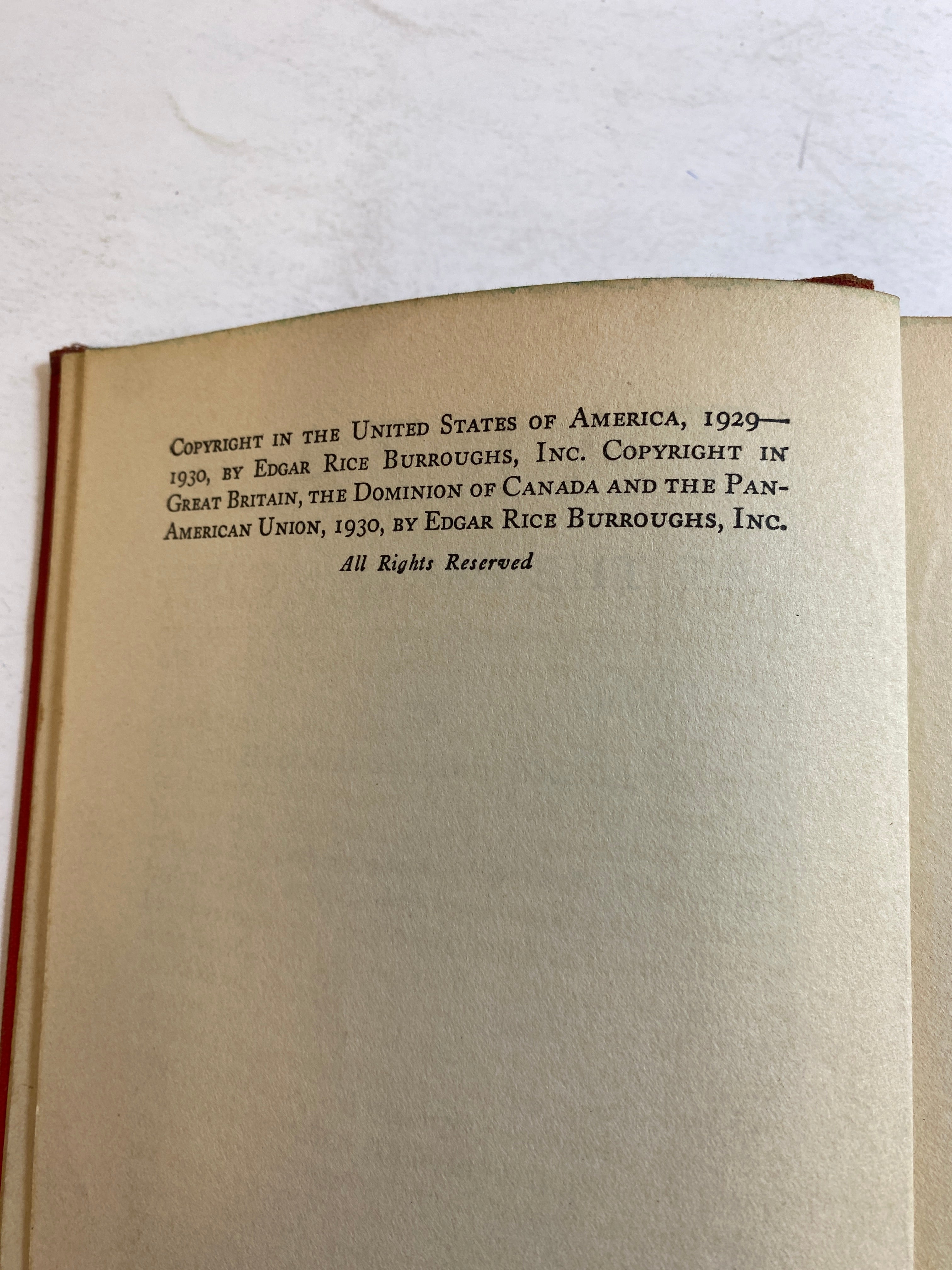 Tarzan at the Earth's Core Edgar Rice Burroughs HC 1930