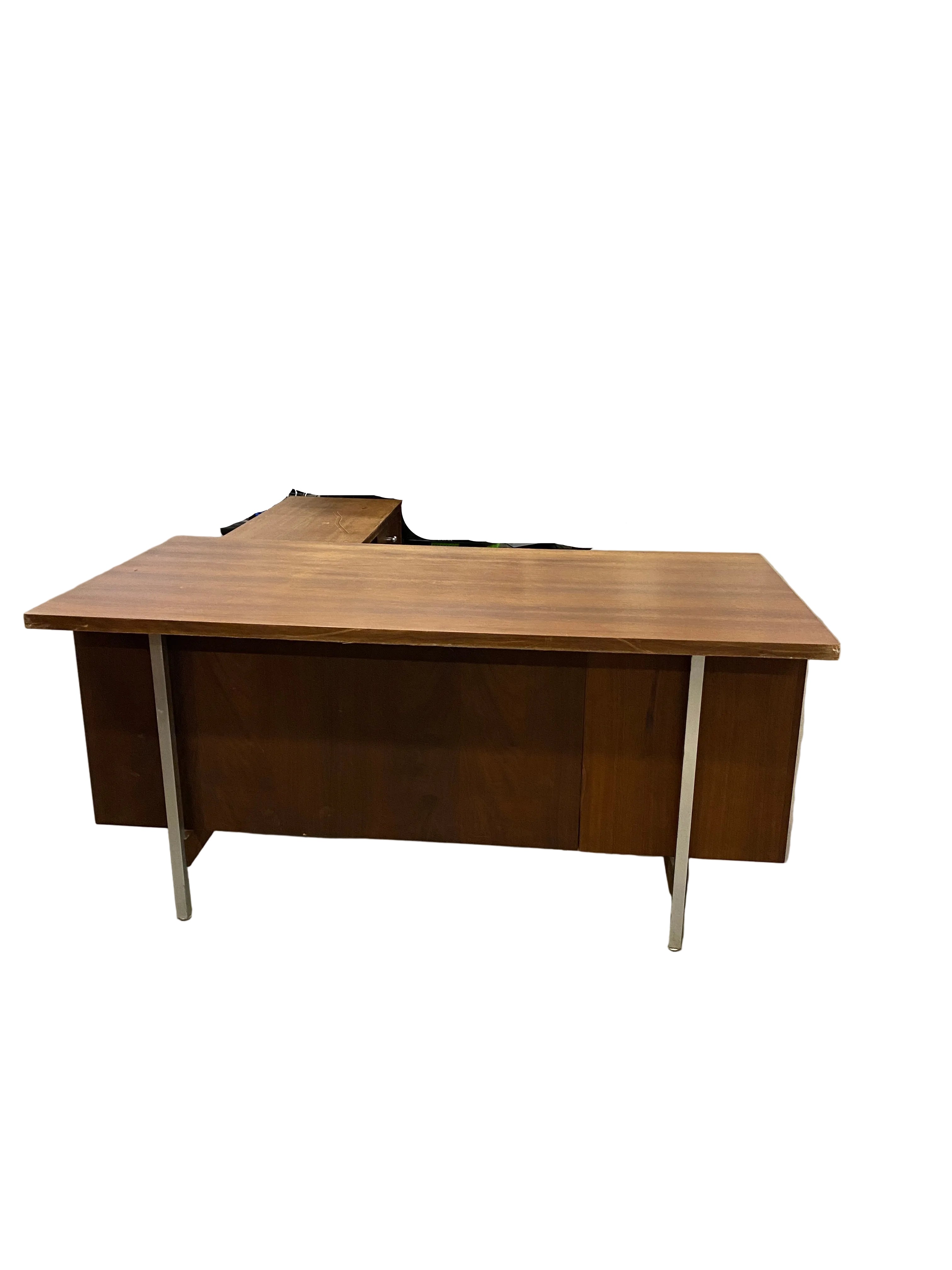 Leopold Mid-Century Walnut Executive Desk #1