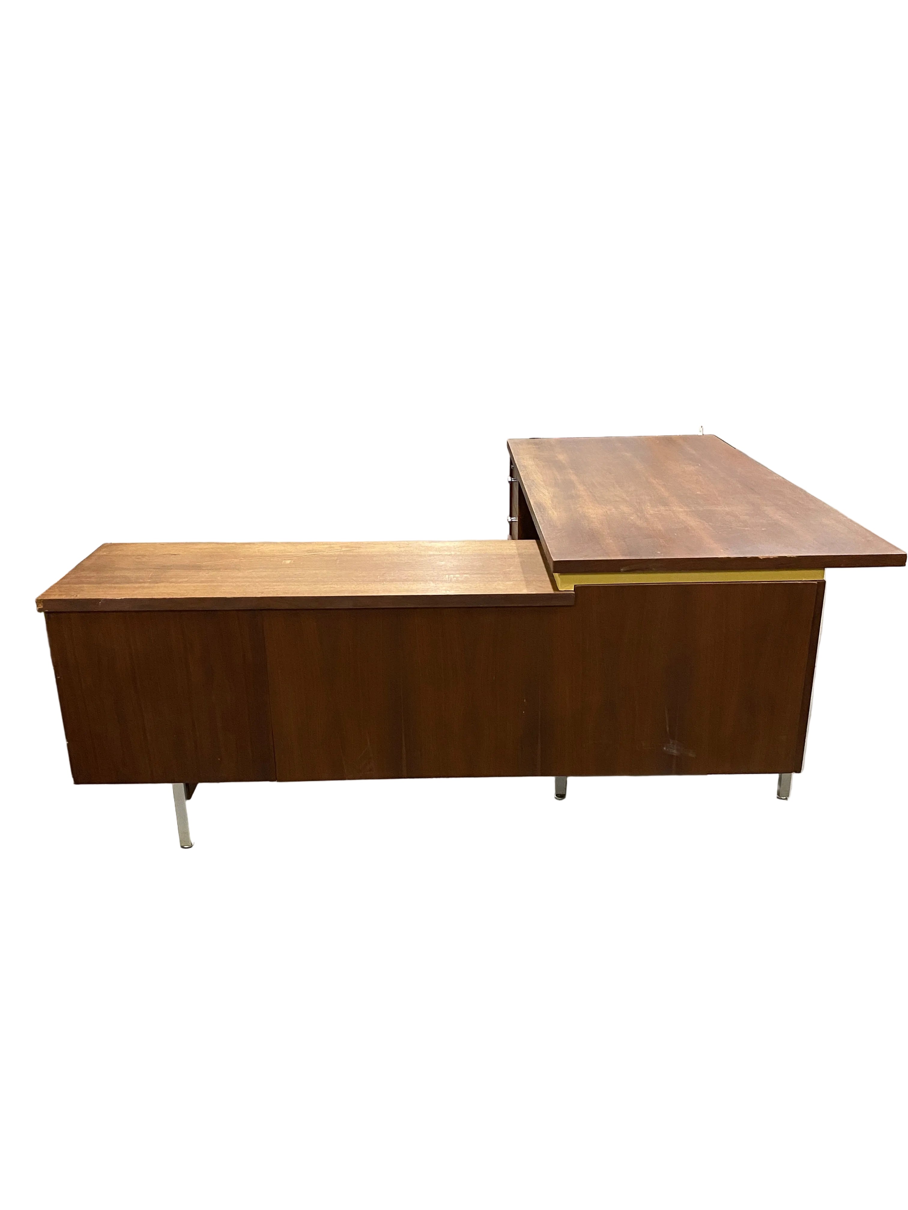 Leopold Mid-Century Walnut Executive Desk #1