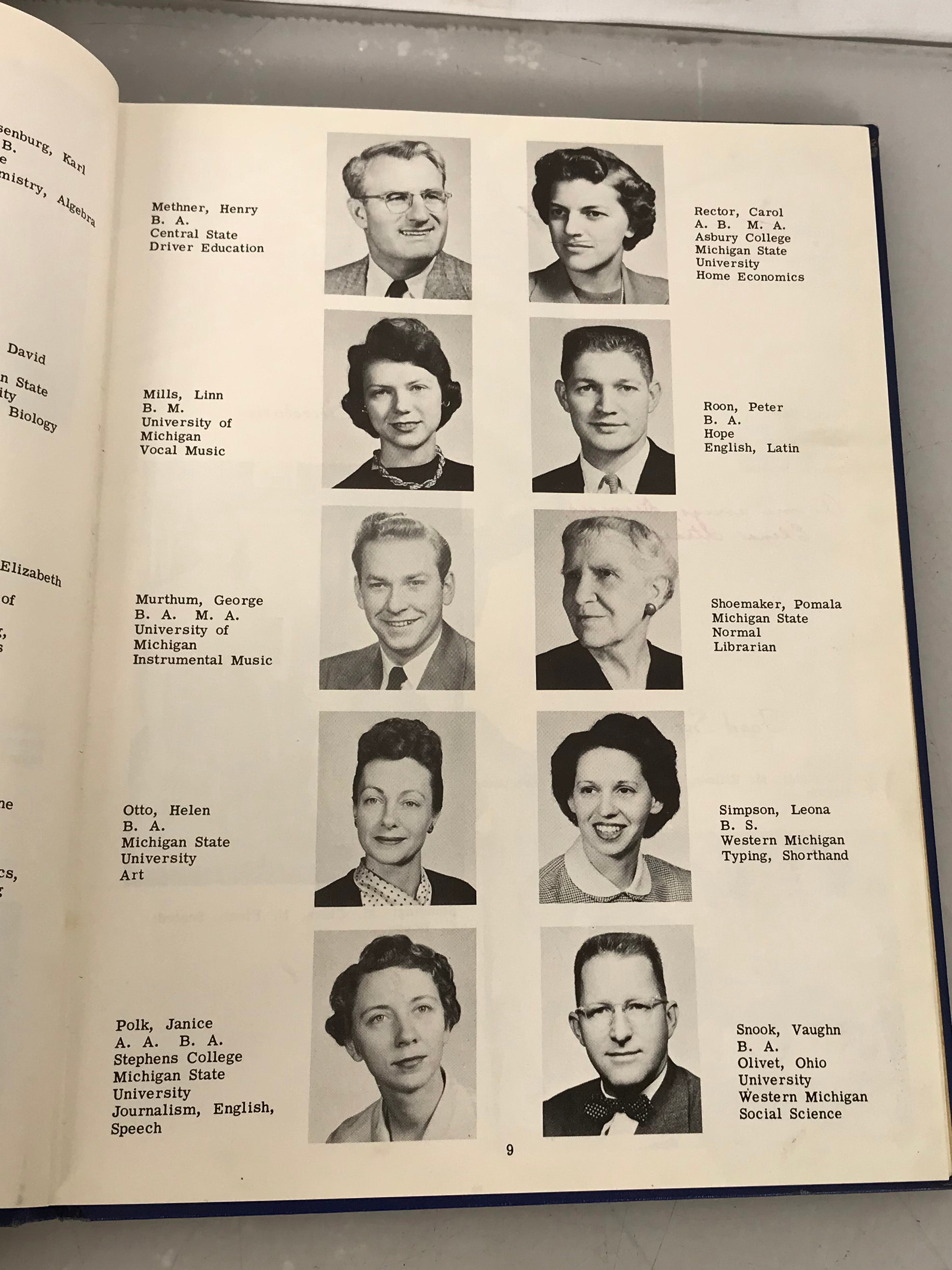 1958 Mason High School Yearbook Mason Michigan