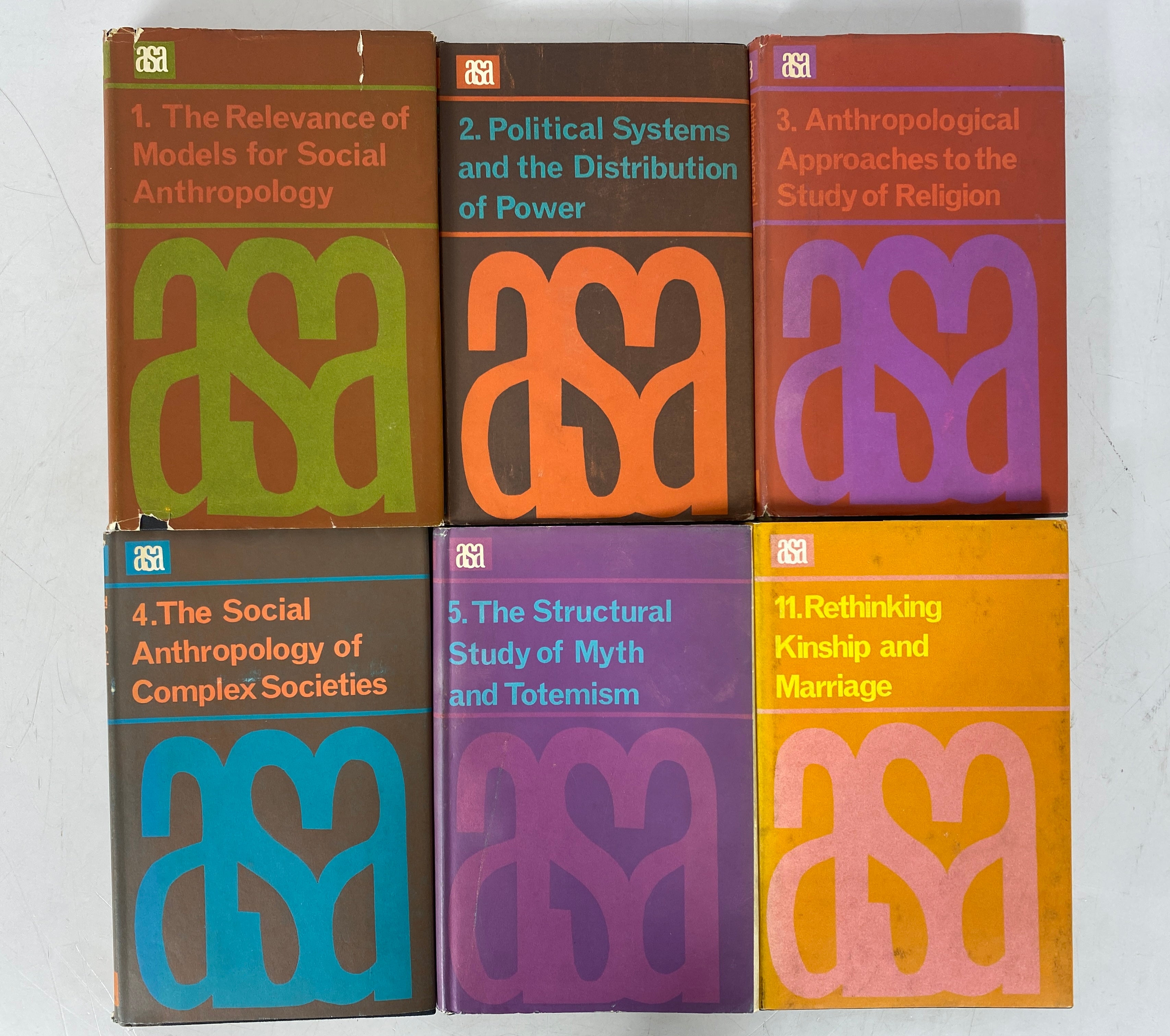 Lot of 6: Assoc of Social Anthropologists Monographs (1-5, 11) 1965-71 HC DJ