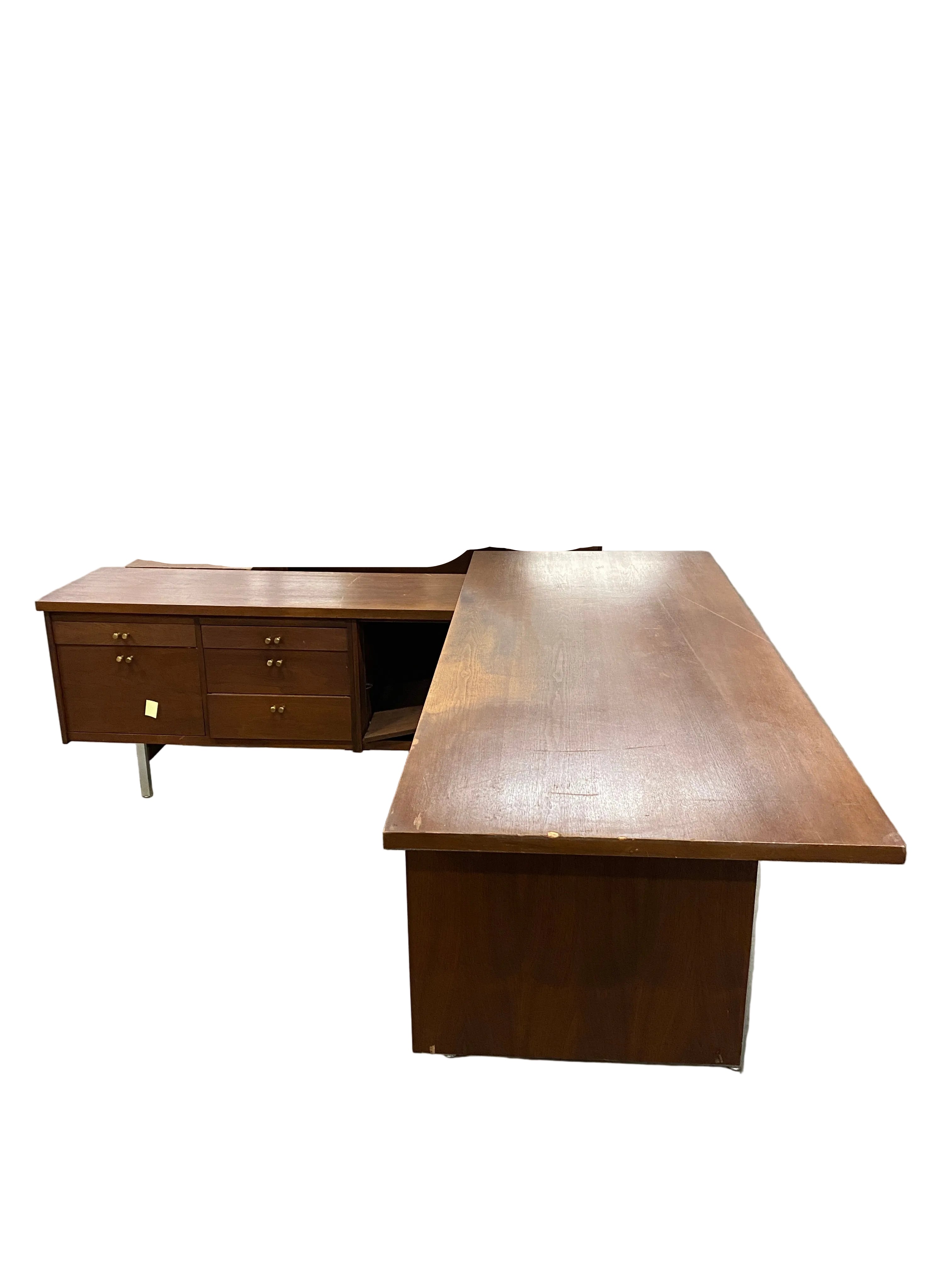 Leopold Mid-Century Walnut Executive Desk #2