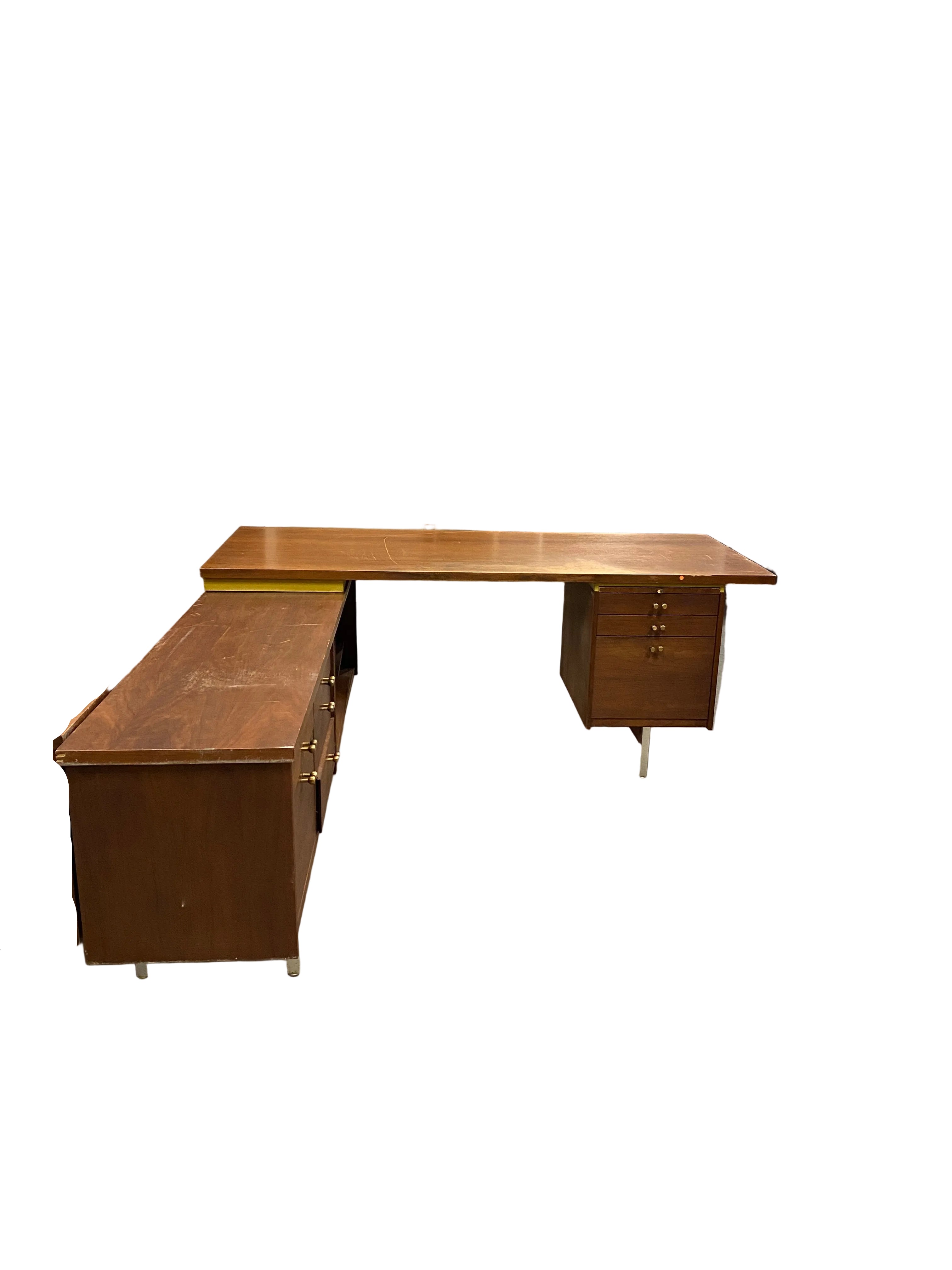 Leopold Mid-Century Walnut Executive Desk #2