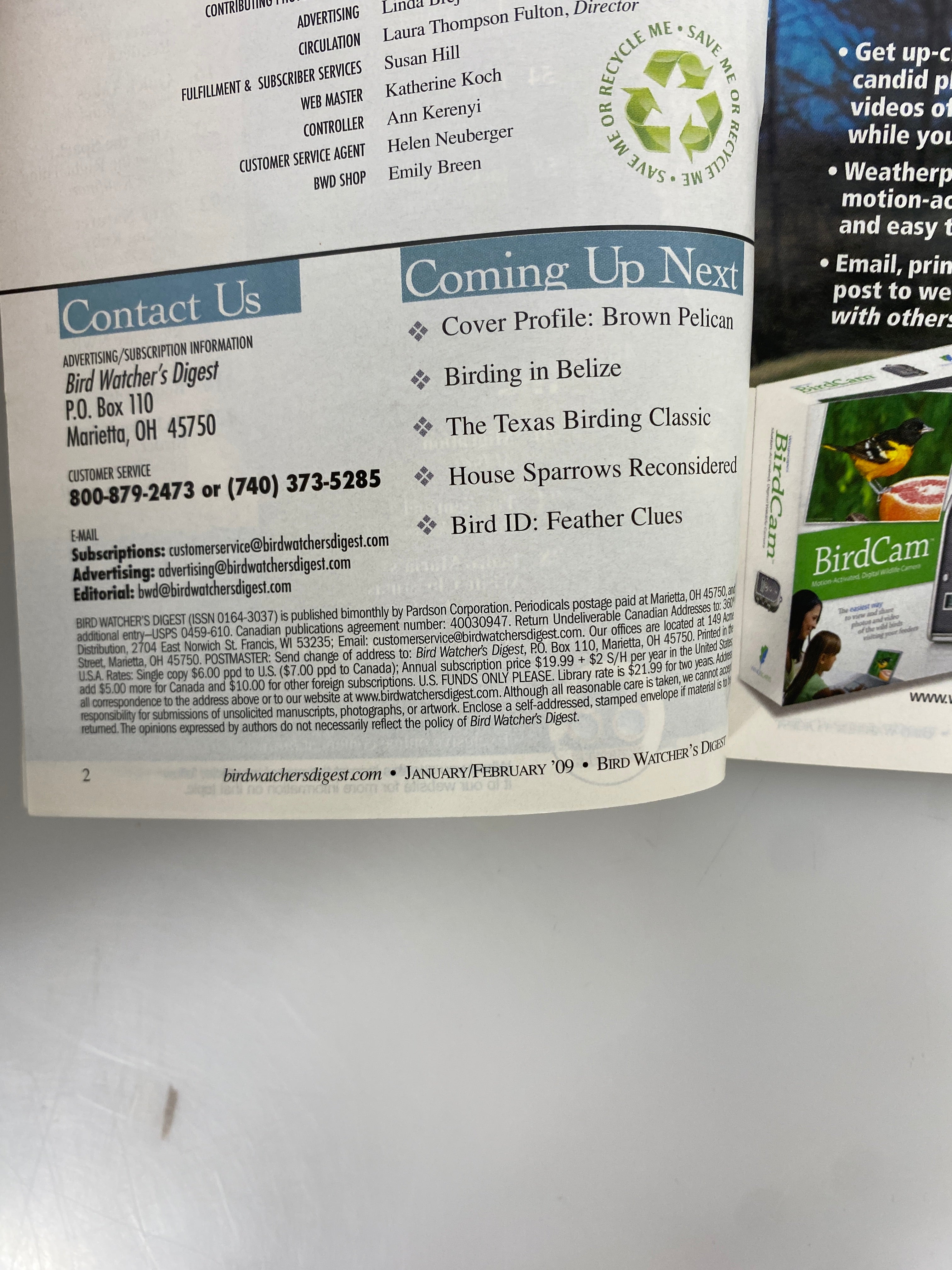 Lot of 12: Bird Watcher's Digest 2009-2011