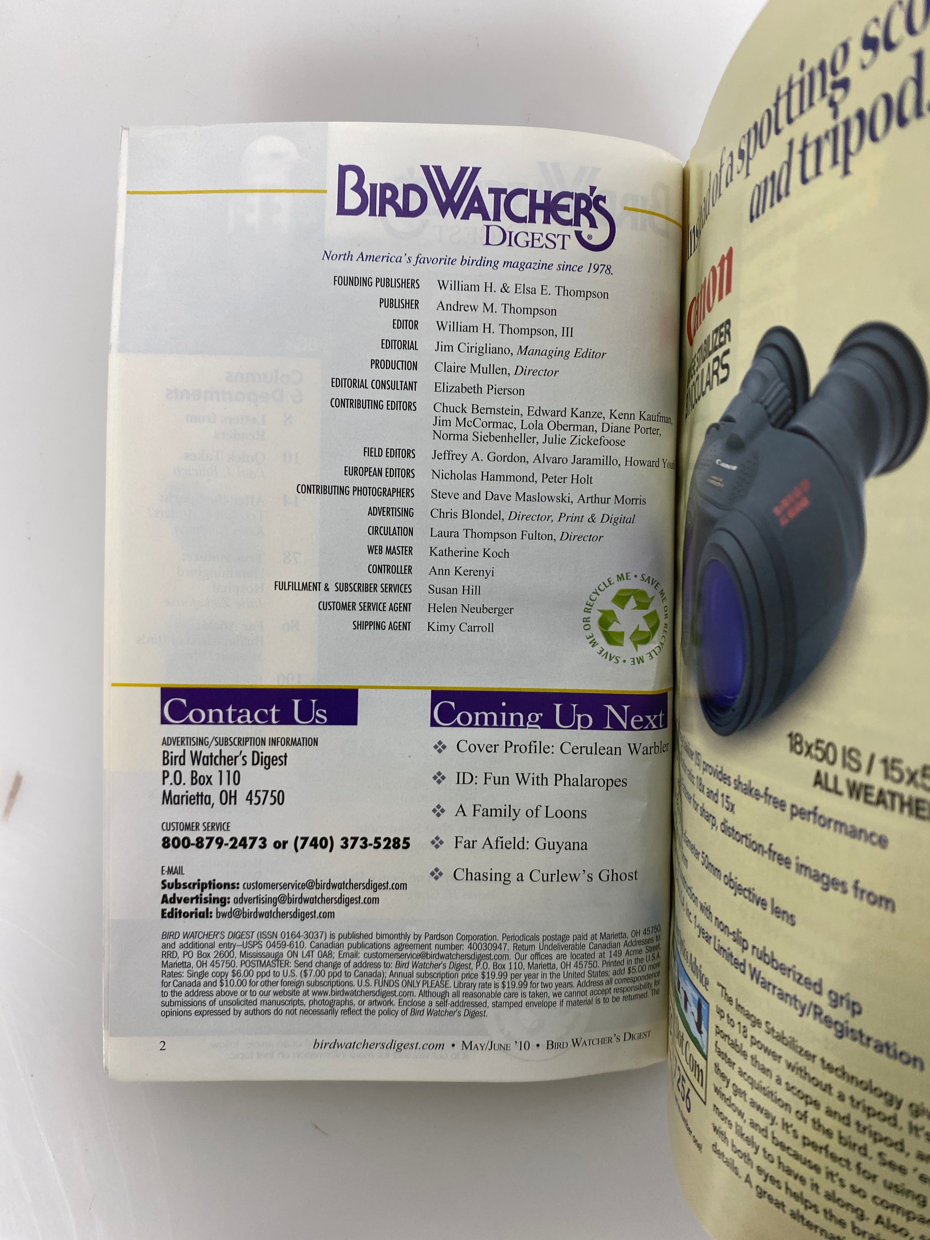 Lot of 12: Bird Watcher's Digest 2009-2011