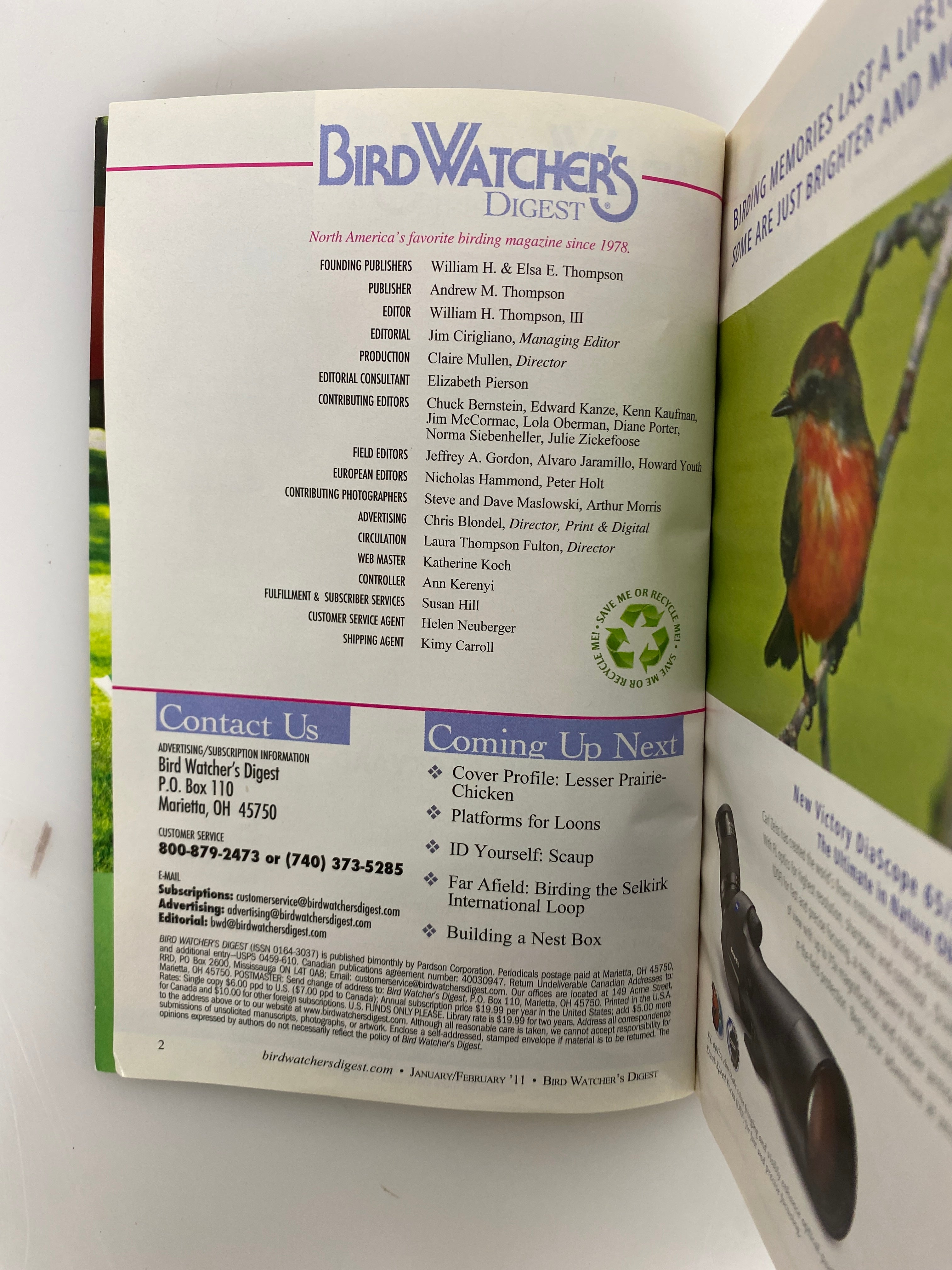 Lot of 12: Bird Watcher's Digest 2009-2011