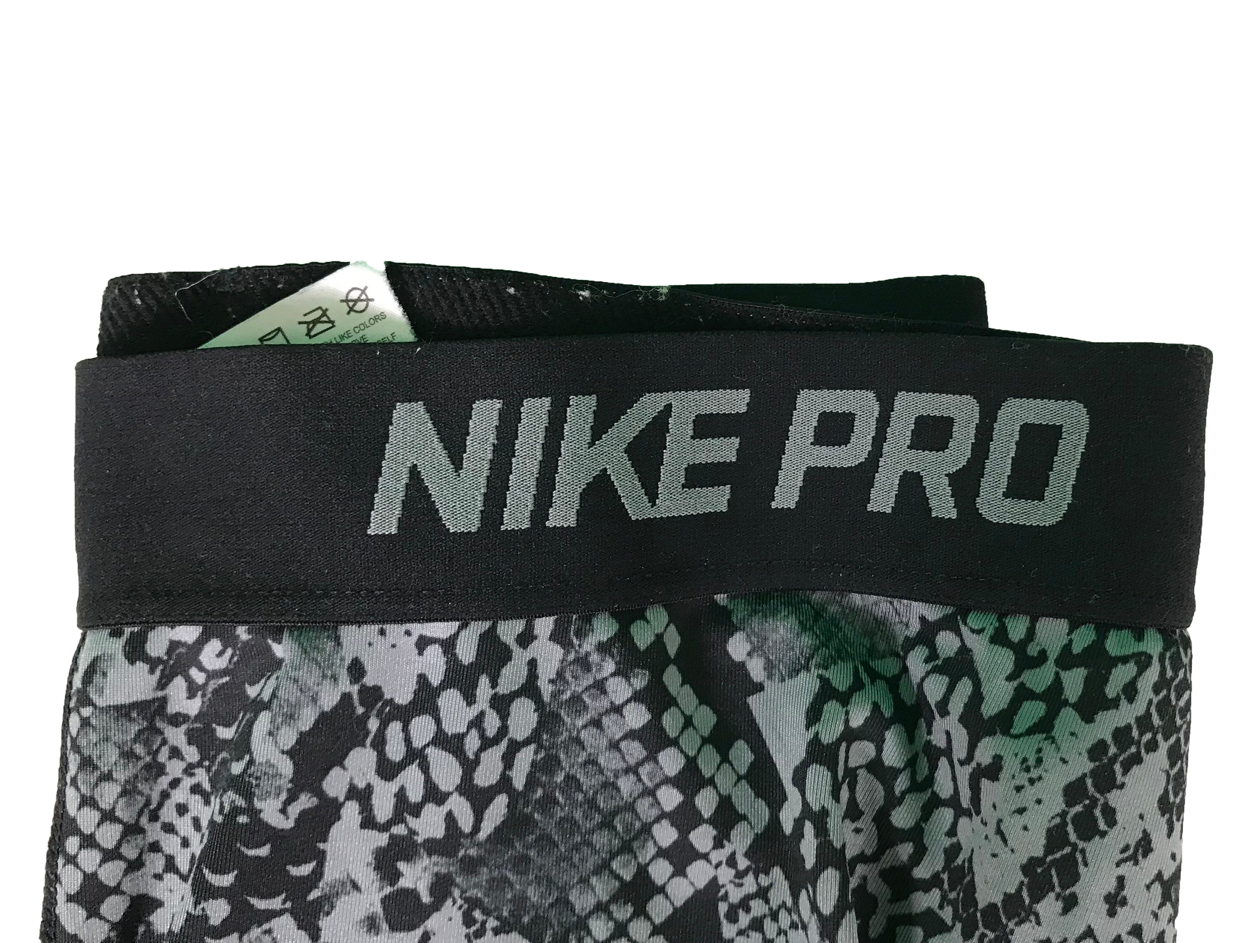 Nike Pro Gray Snakeskin Cropped Legging Women's Size Small