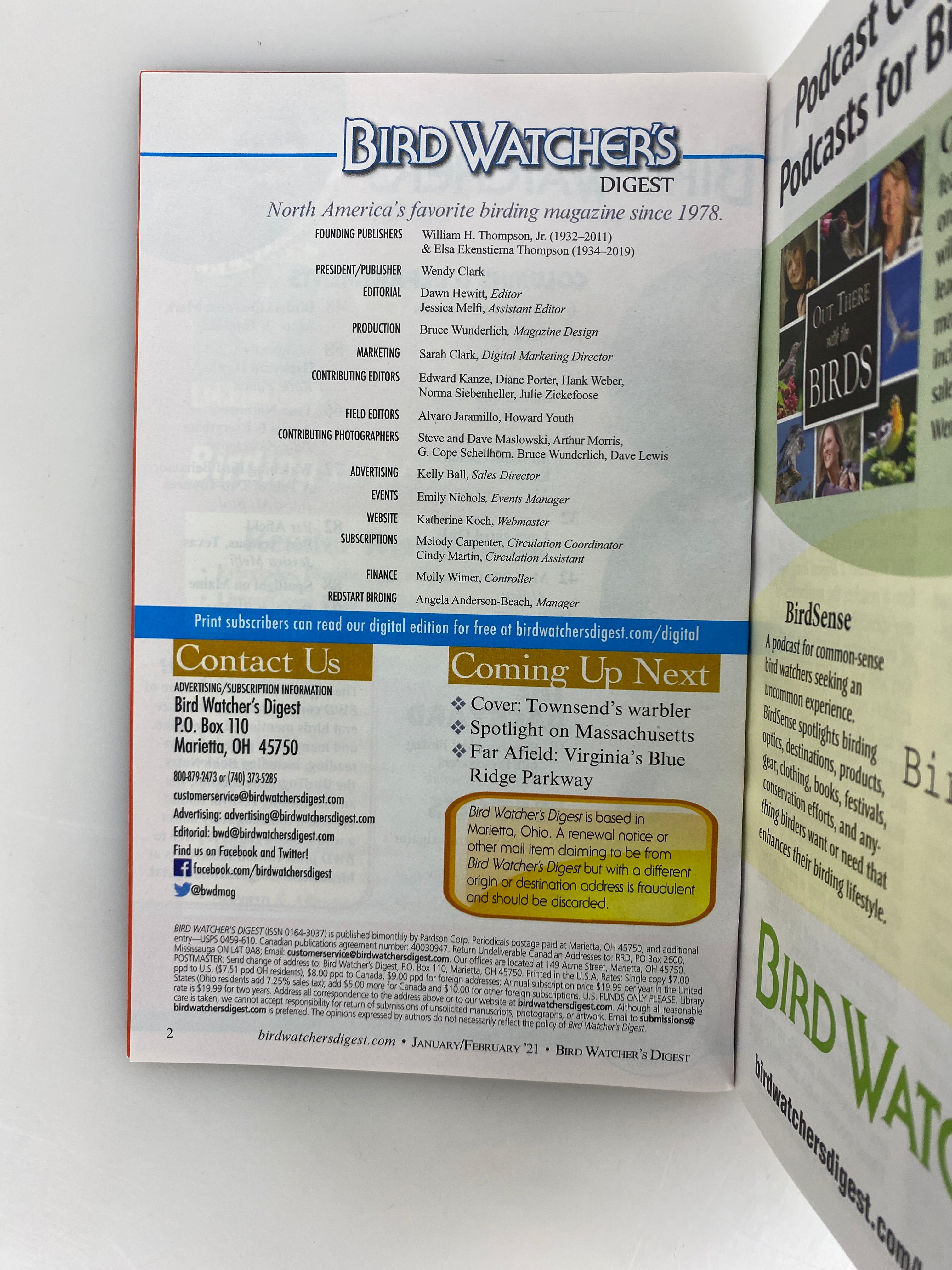 Lot of 11: Bird Watcher's Digest 2019-2021