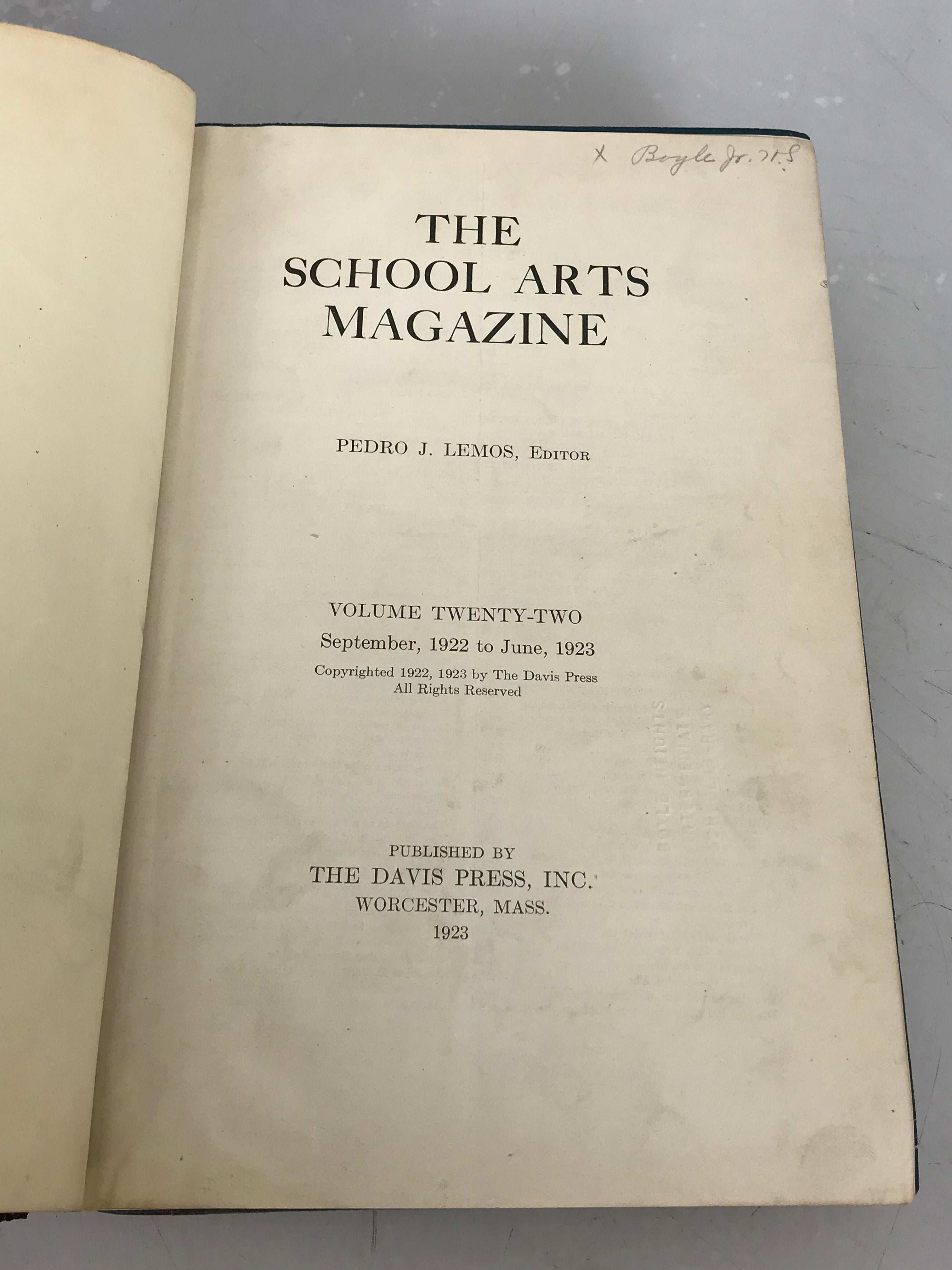 School Arts Magazine Volume 22 Sept 1922-June 1923
