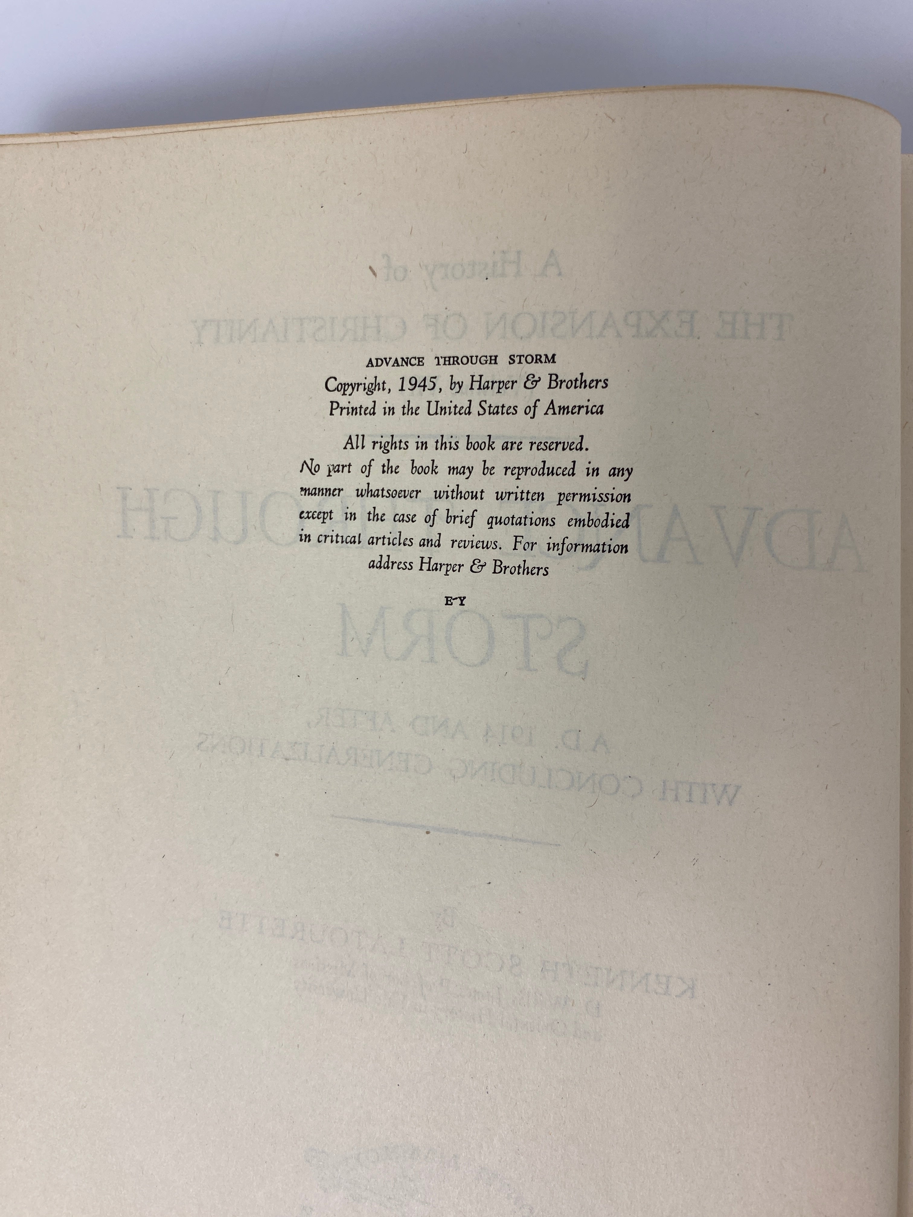 3 Vols: A History of the Expansion of Christianity by Latourette (1,2,7) HC