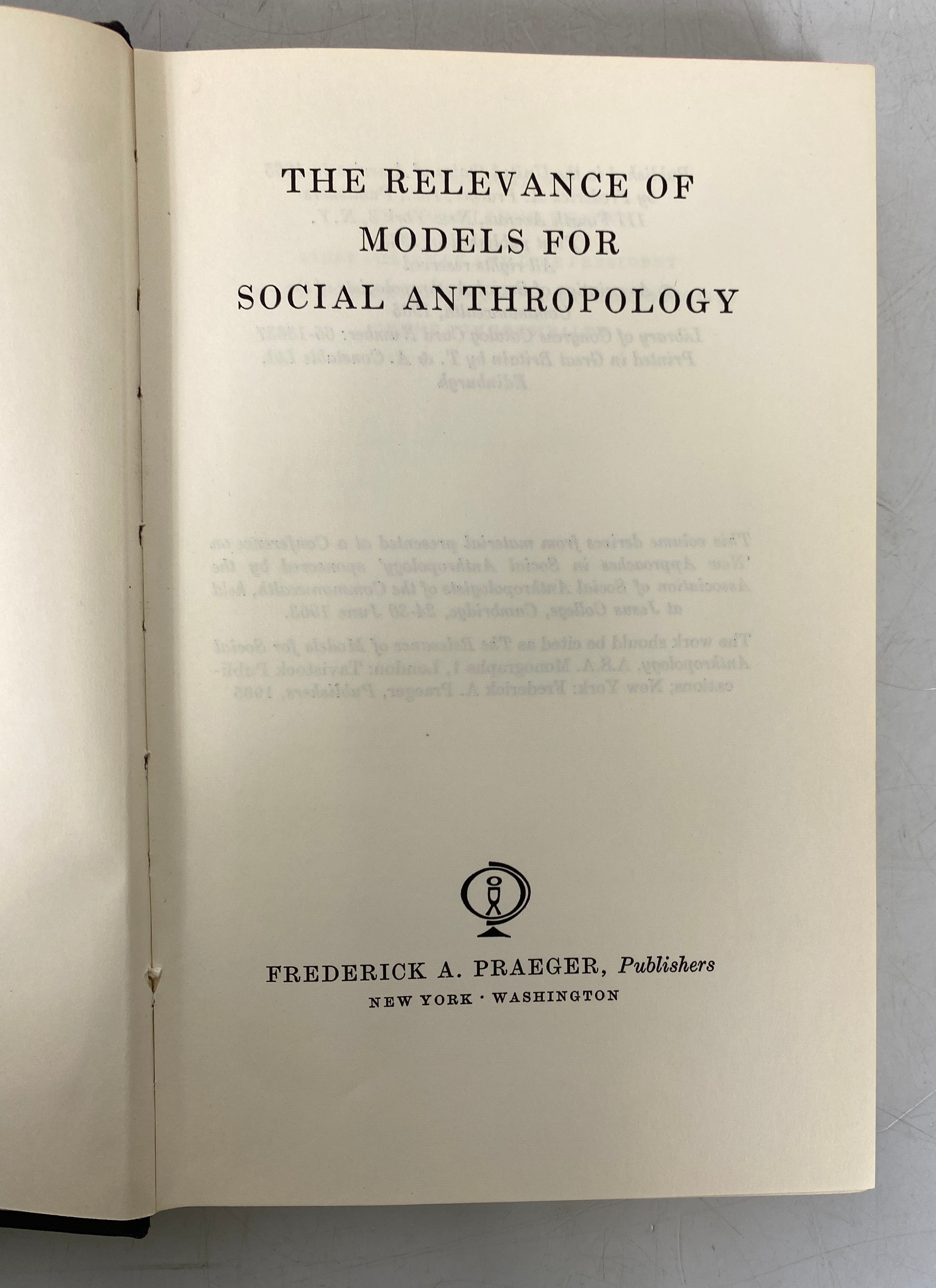 Lot of 6: Assoc of Social Anthropologists Monographs (1-5, 11) 1965-71 HC DJ