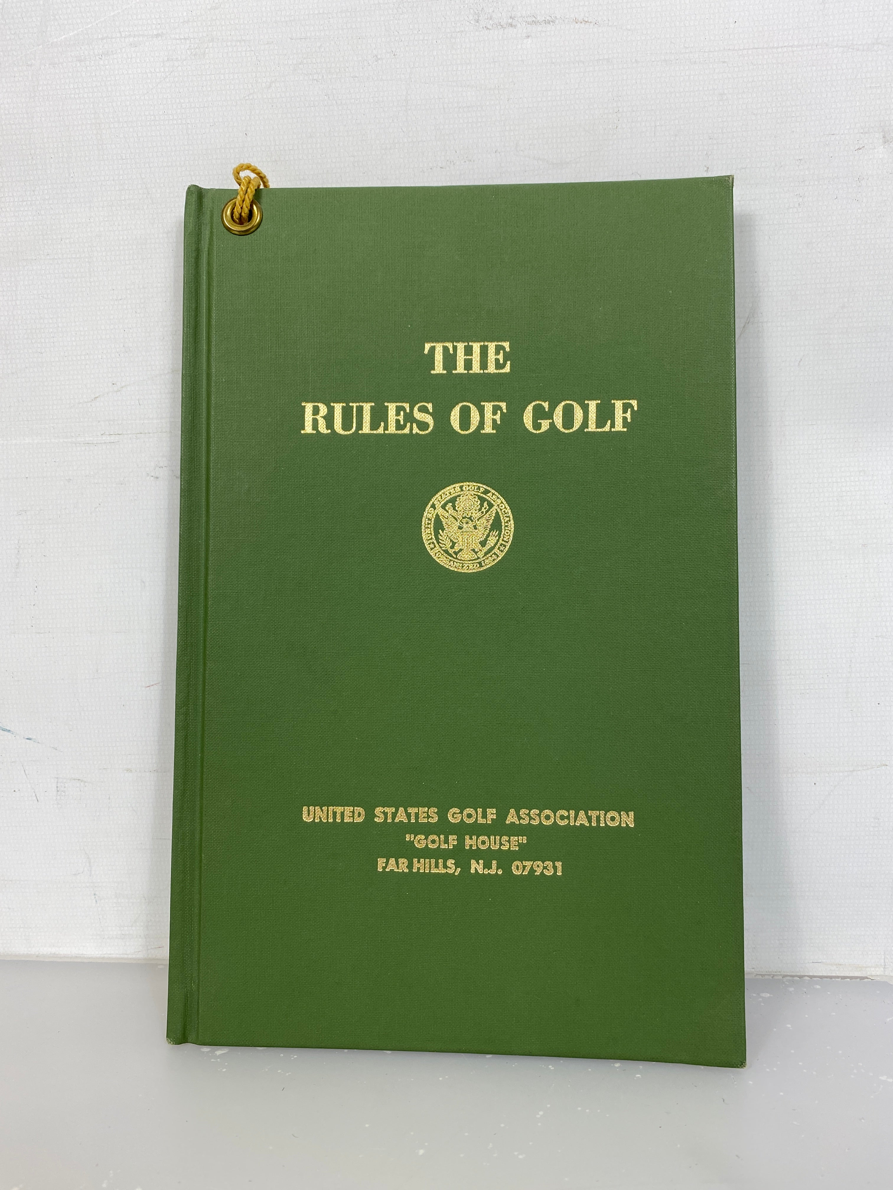 Vintage Copy of The Rules of Golf U.S. Golf Association With Original Twine for Hanging January 1, 1974 HC