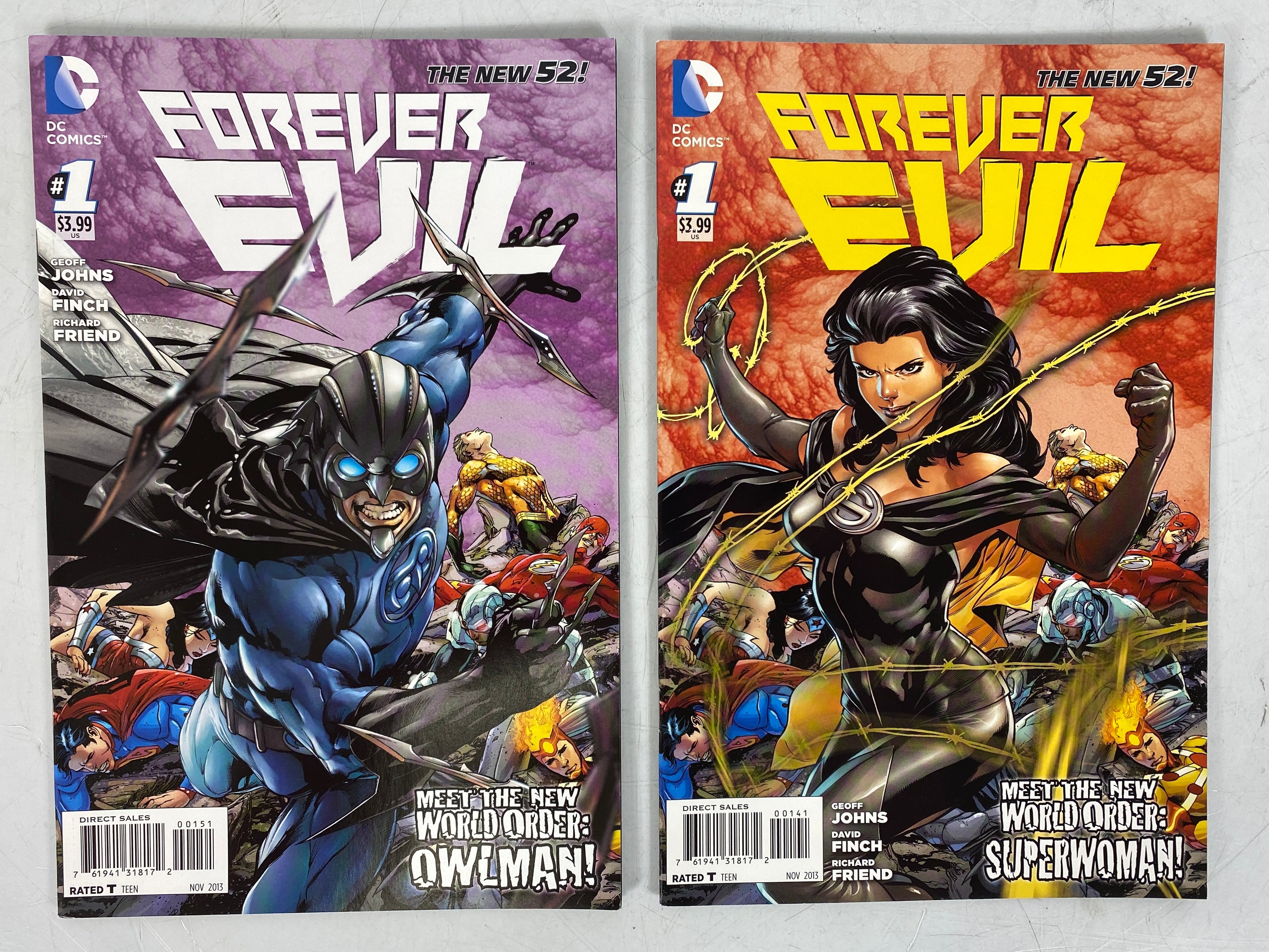 Lot of 7 Forever Evil #1 Variant Covers