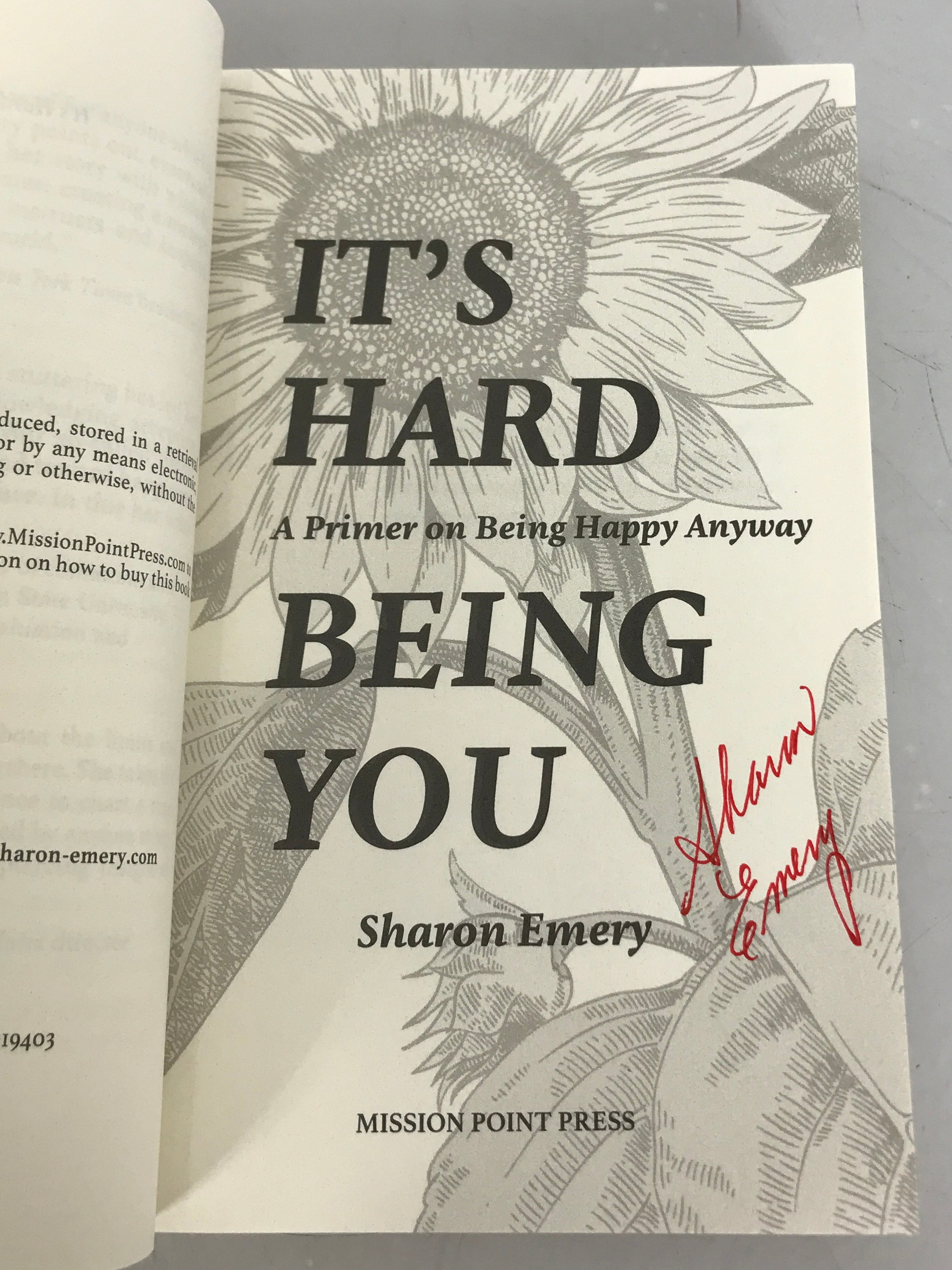 It's Hard Being You by Sharon Emery 2022 Signed SC