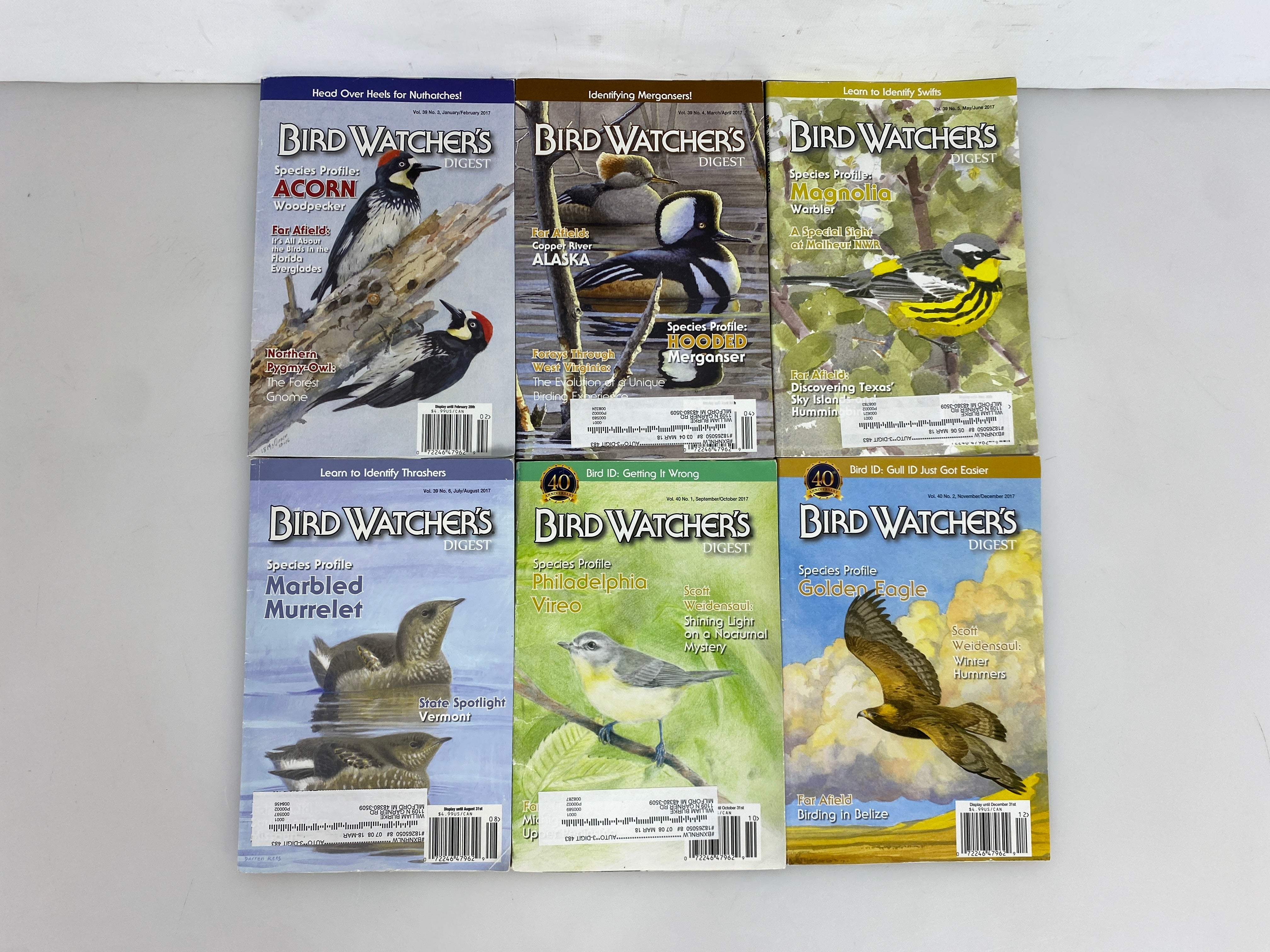 Lot of 18: Bird Watcher's Digest 2016-2018